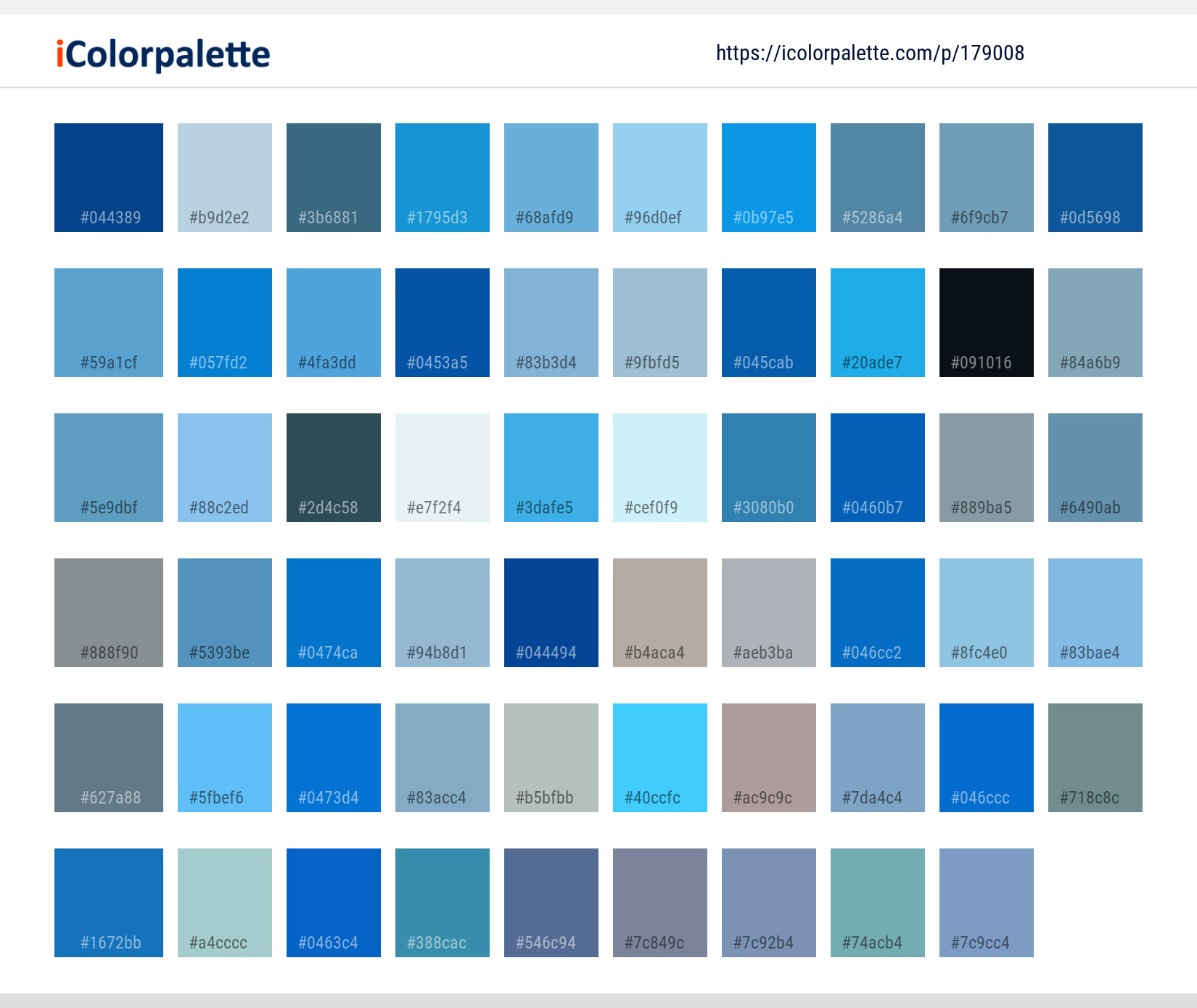Color Palette Ideas from Blue Water Nature Image | iColorpalette