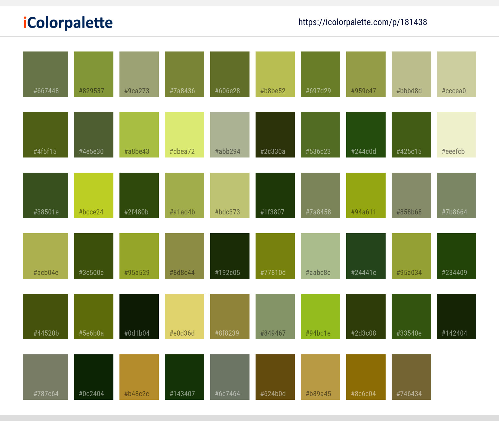 Color Palette Ideas from Green Vegetation Leaf Image | iColorpalette