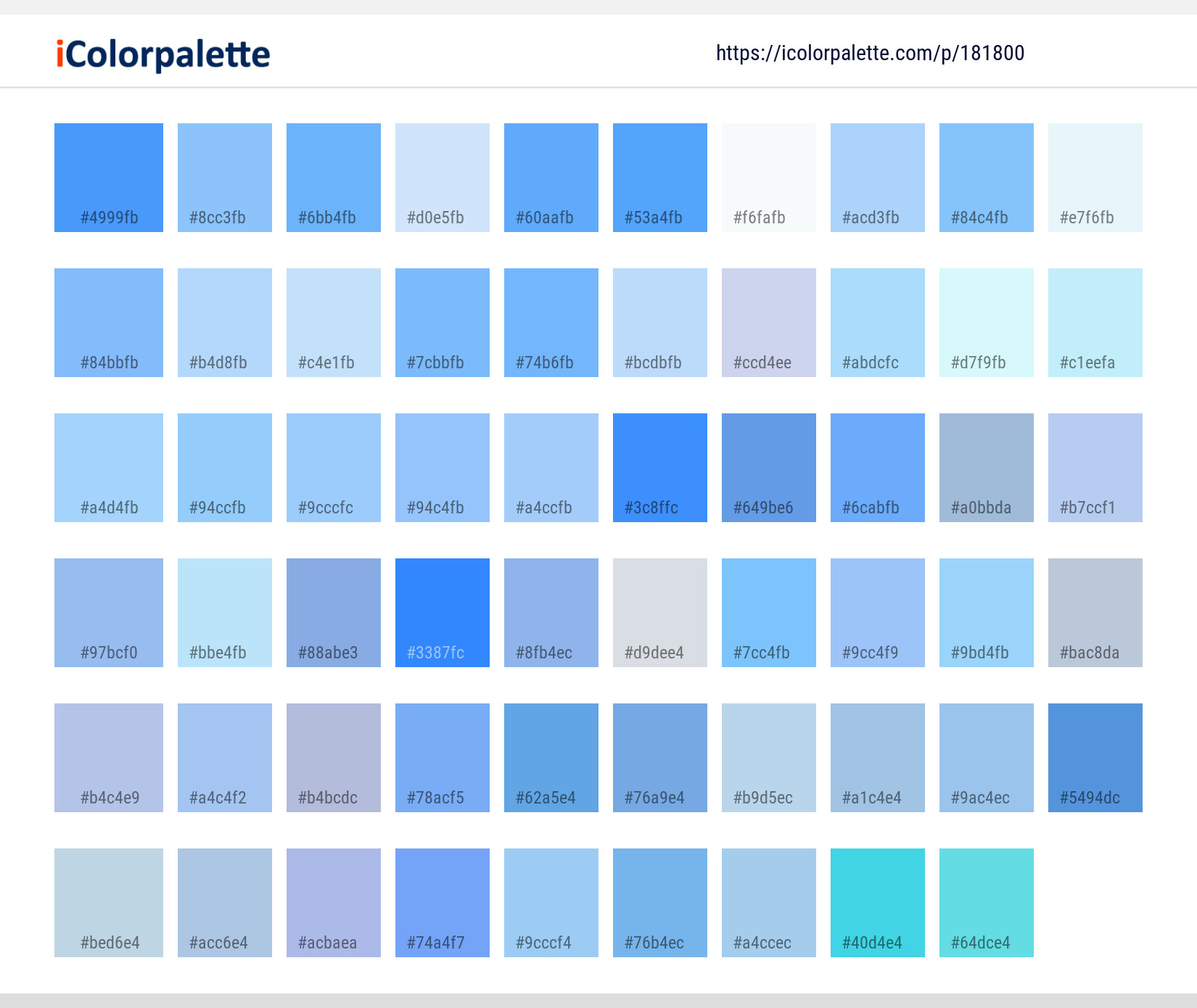 Color Palette Ideas from Sky Daytime Blue Image | iColorpalette