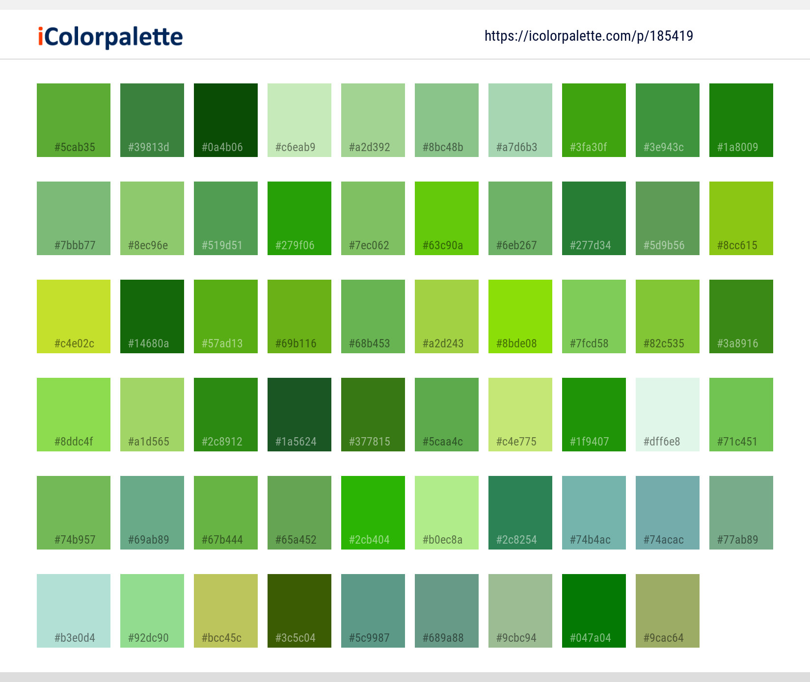 Color Palette Ideas from Green Grass Field Image | iColorpalette
