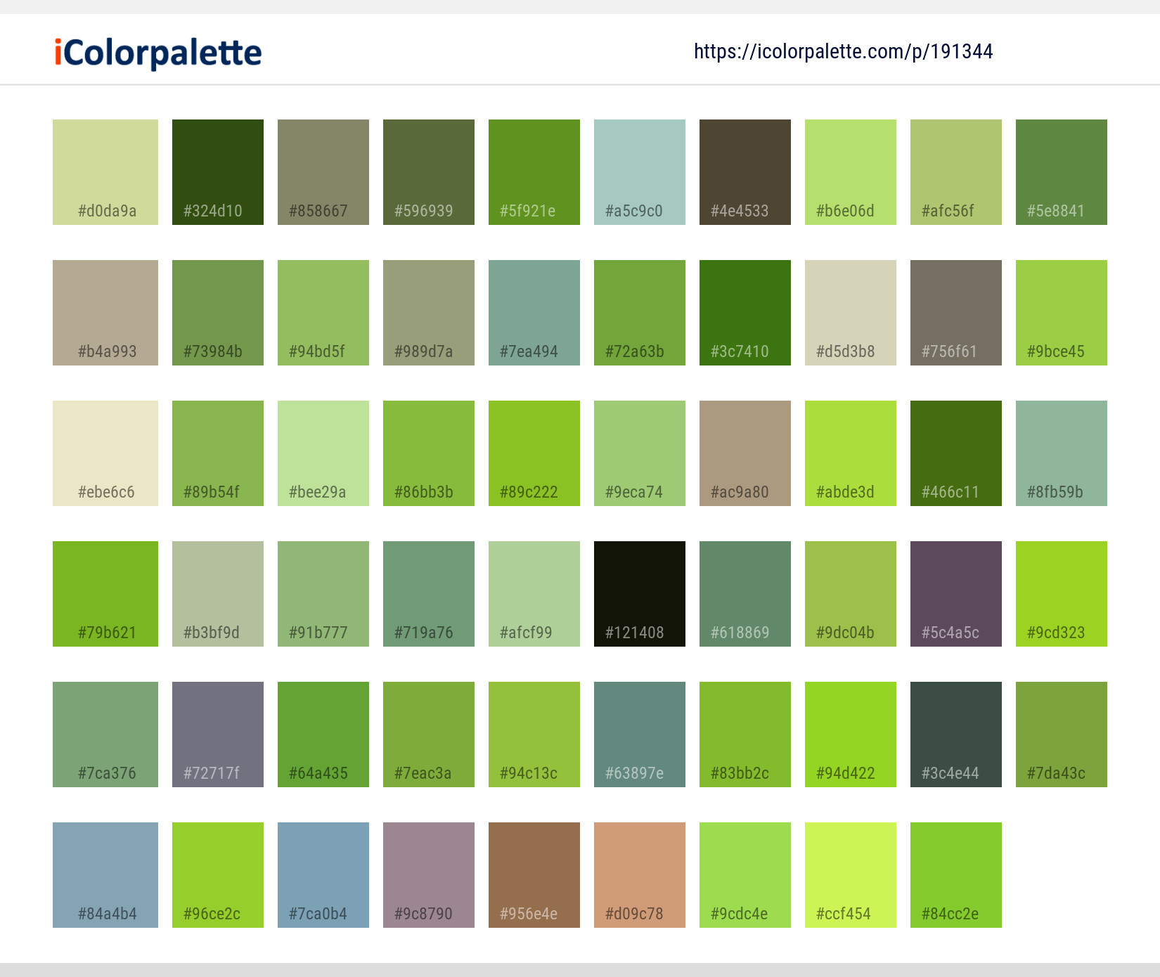 Color Palette Ideas from Agriculture Leaf Vegetable Field Image ...