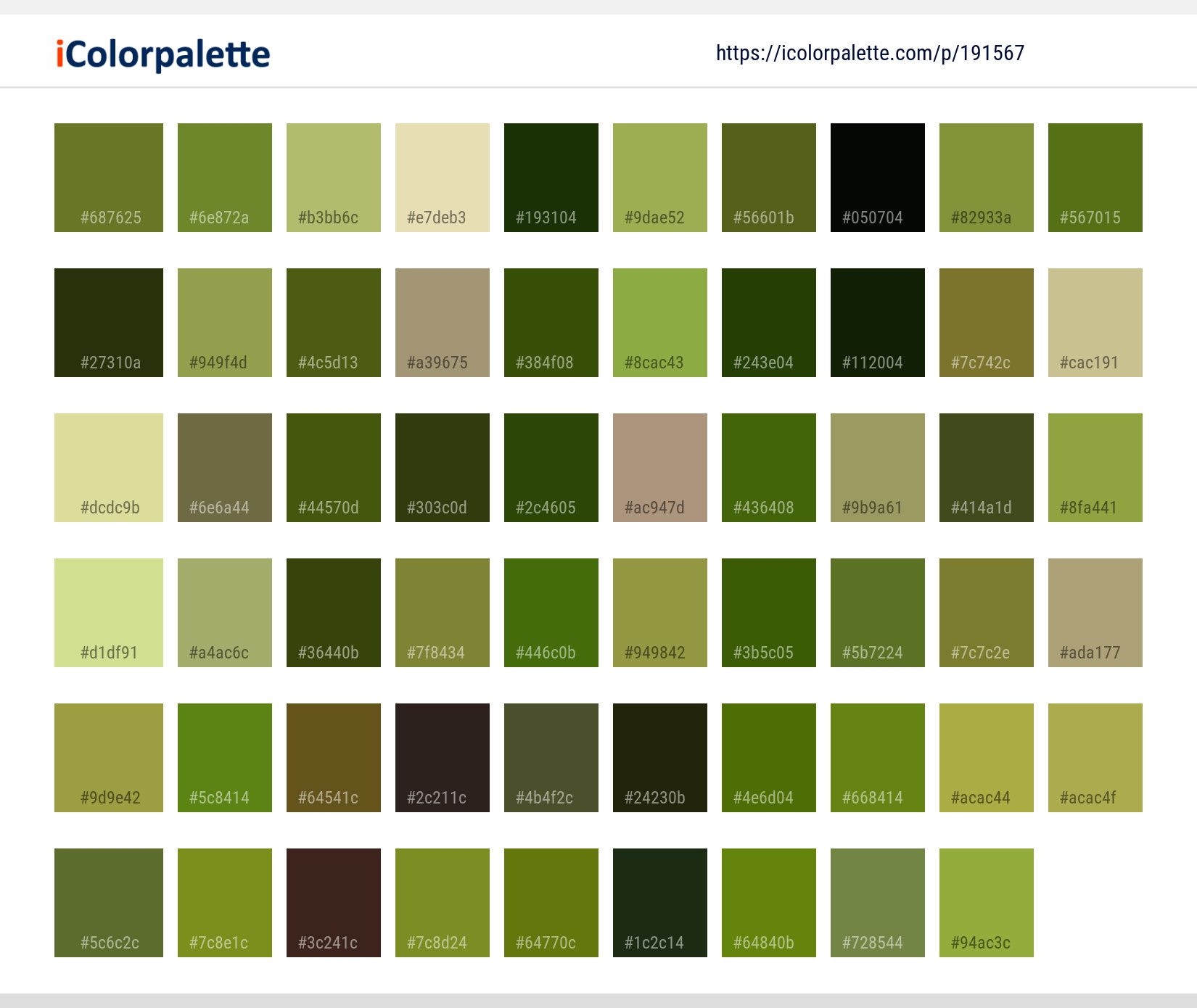 Color Palette Ideas from Green Leaf Vegetation Image | iColorpalette