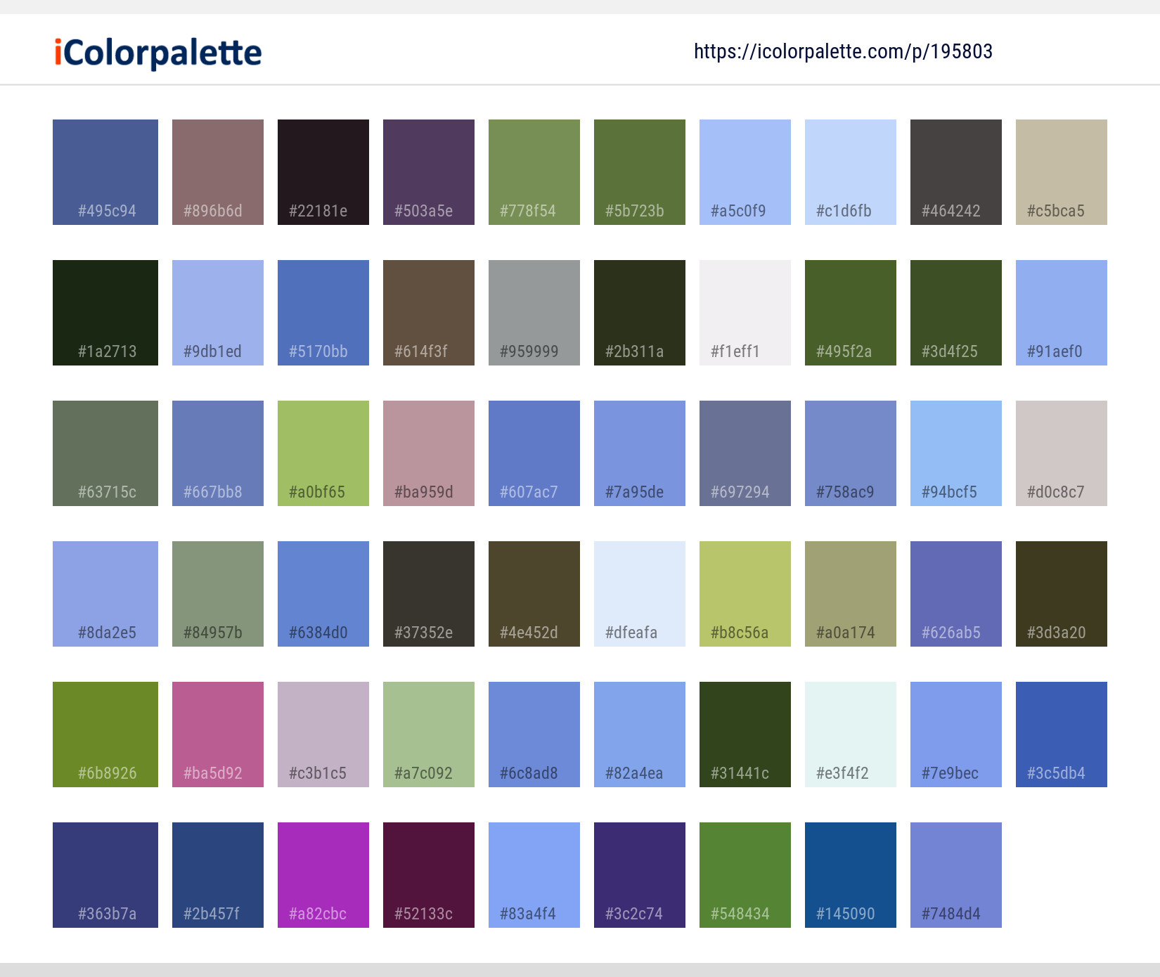 Color Palette Ideas from Blue Purple Plant Image | iColorpalette