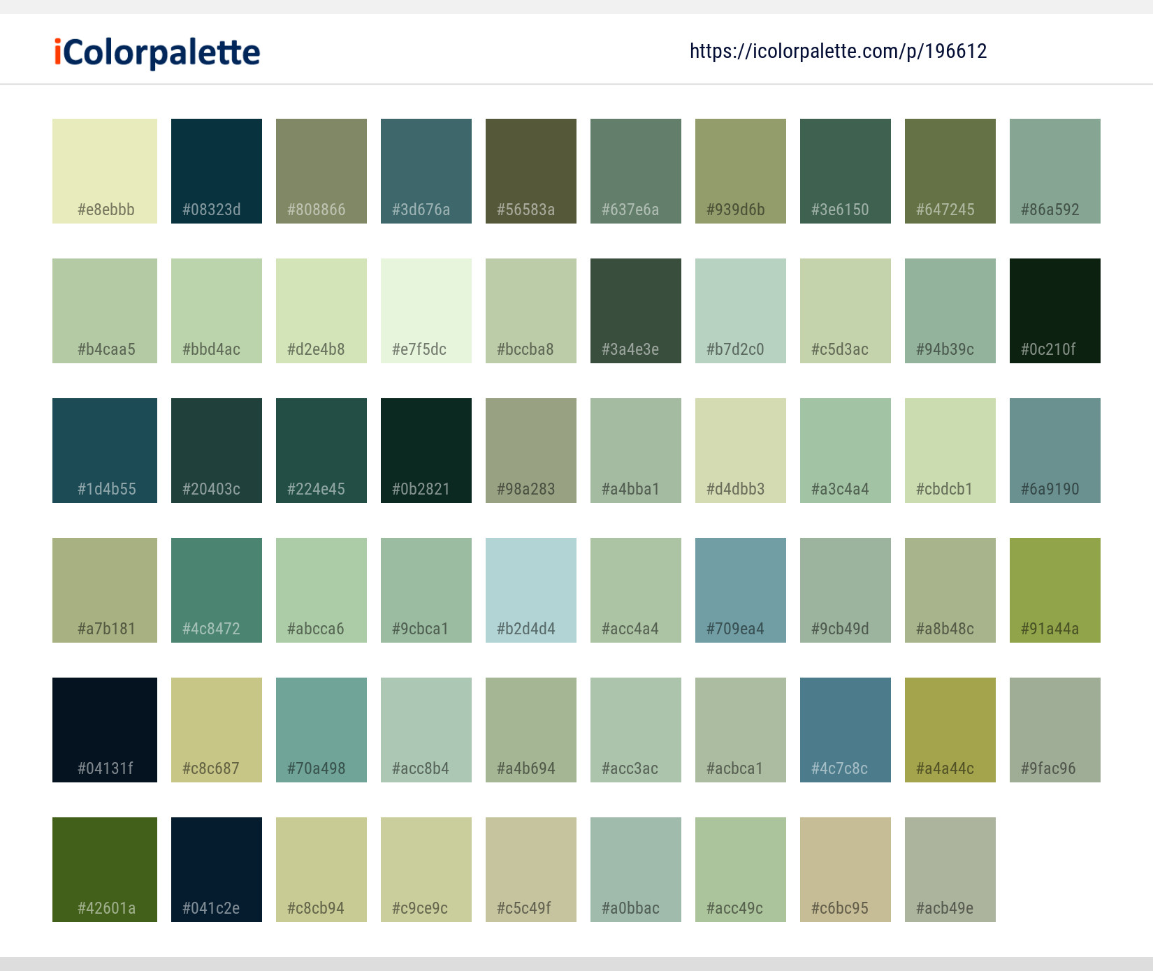 Color Palette Ideas from Sky Tree Palm Image | iColorpalette