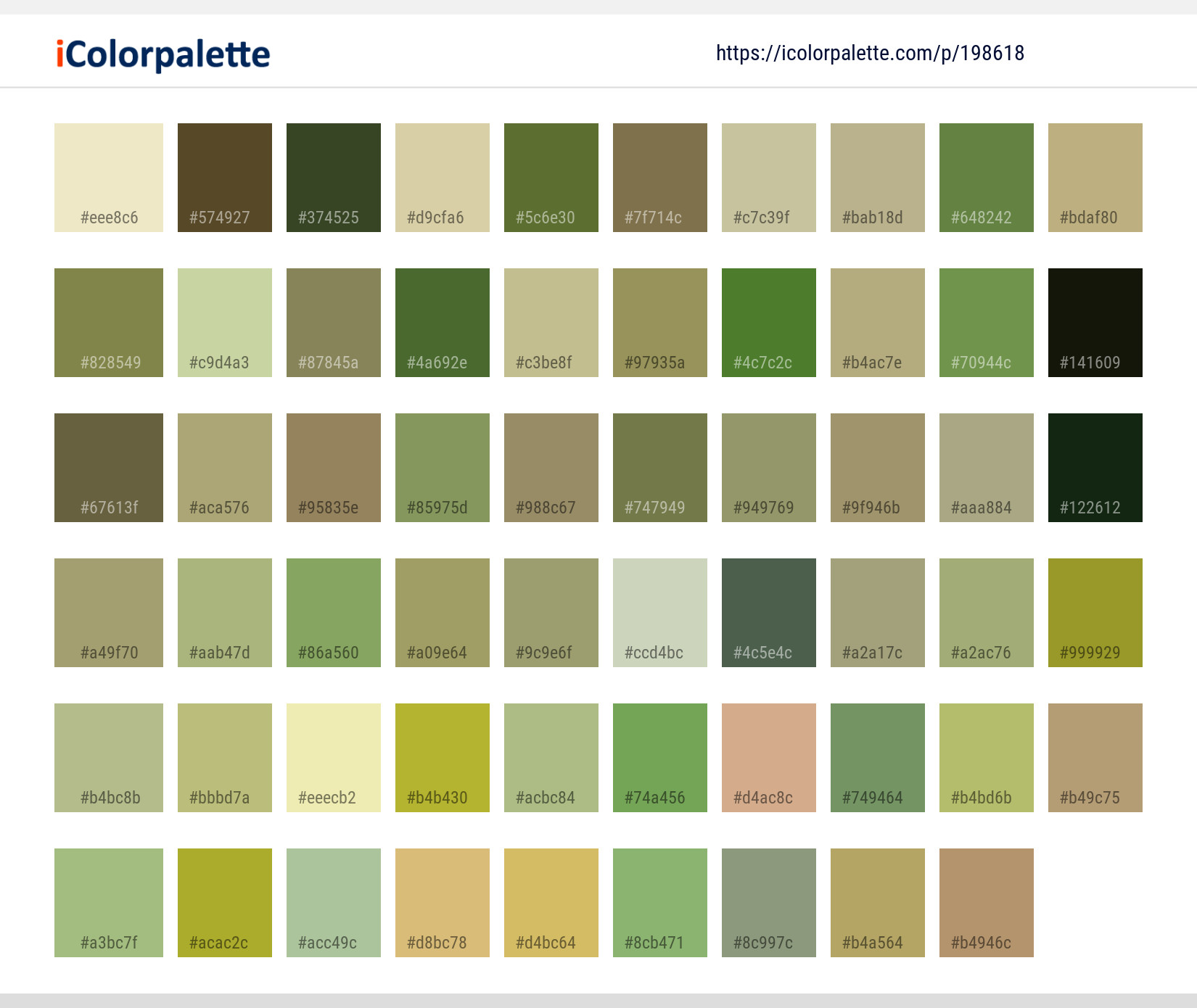 Color Palette Ideas from Grass Hay Grassland Image | iColorpalette