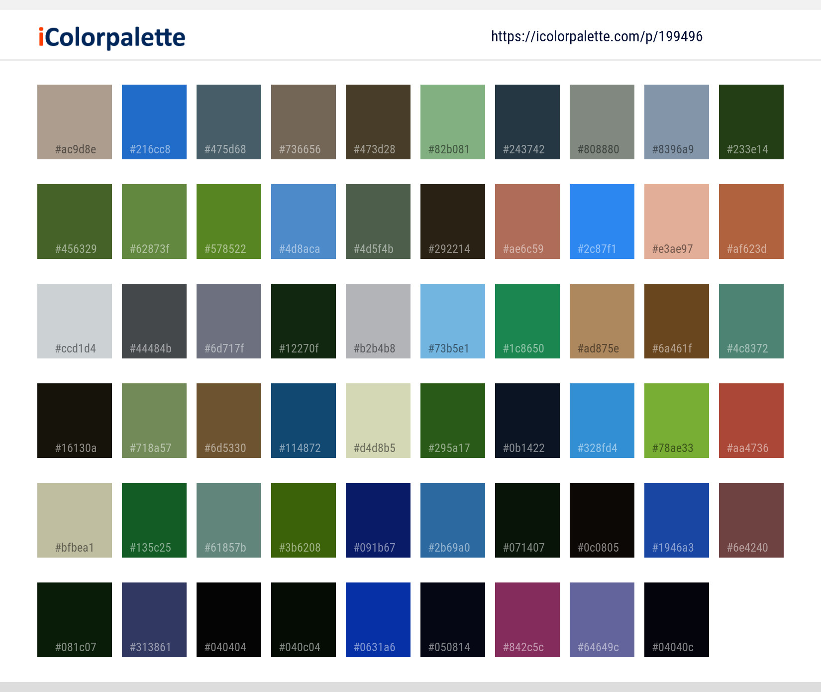 Color Palette Ideas from Nature Mountain Village Green Image ...