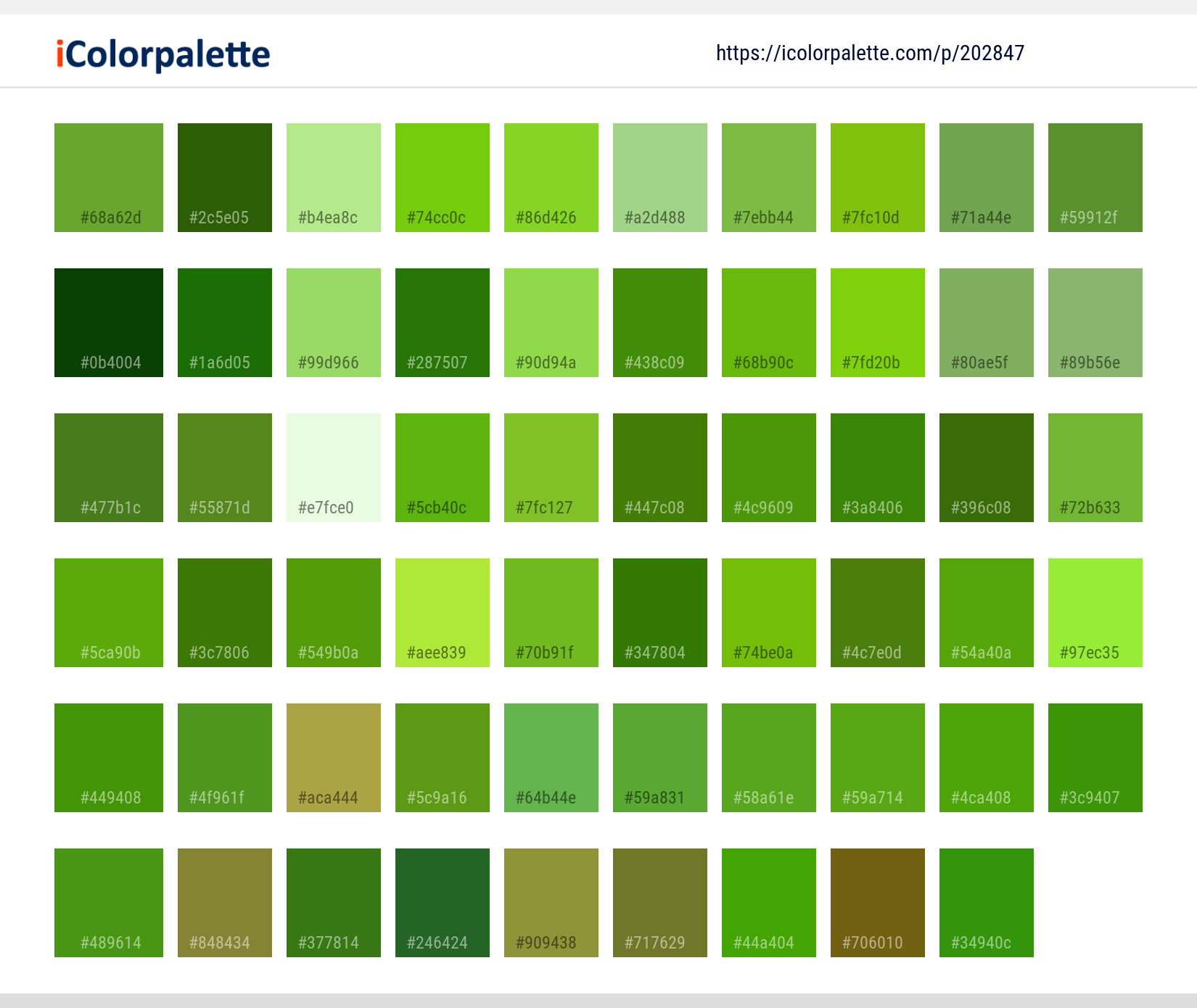 Color Palette Ideas from Green Leaf Vegetation Image | iColorpalette