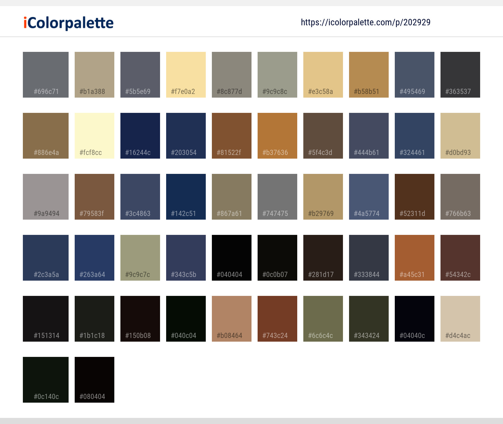Color Palette Ideas from Sky Afterglow 