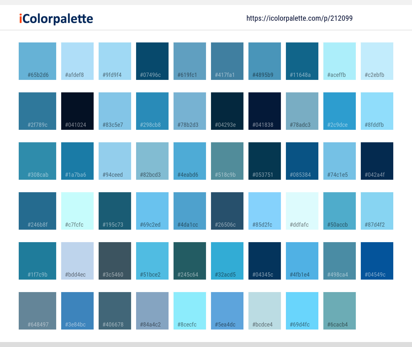 Color Palette Ideas from Blue Frost Freezing Image | iColorpalette