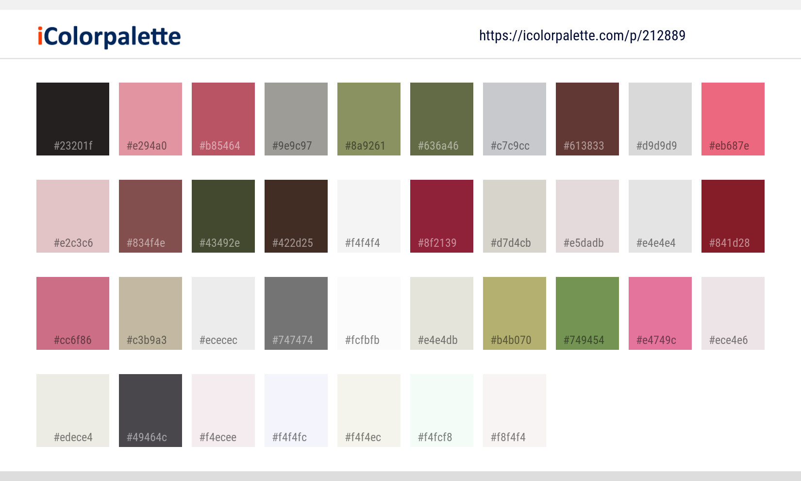 color palette from image device