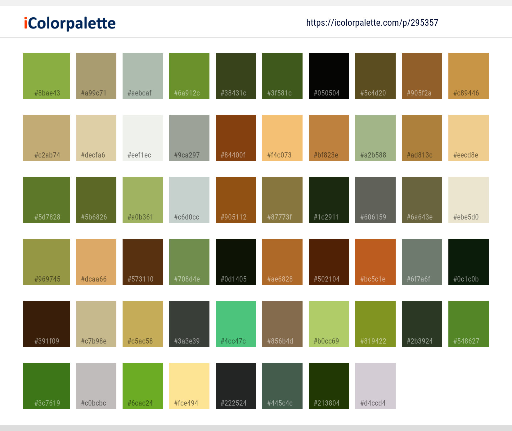 Color Palette Ideas from Grass Wood Lawn Image | iColorpalette