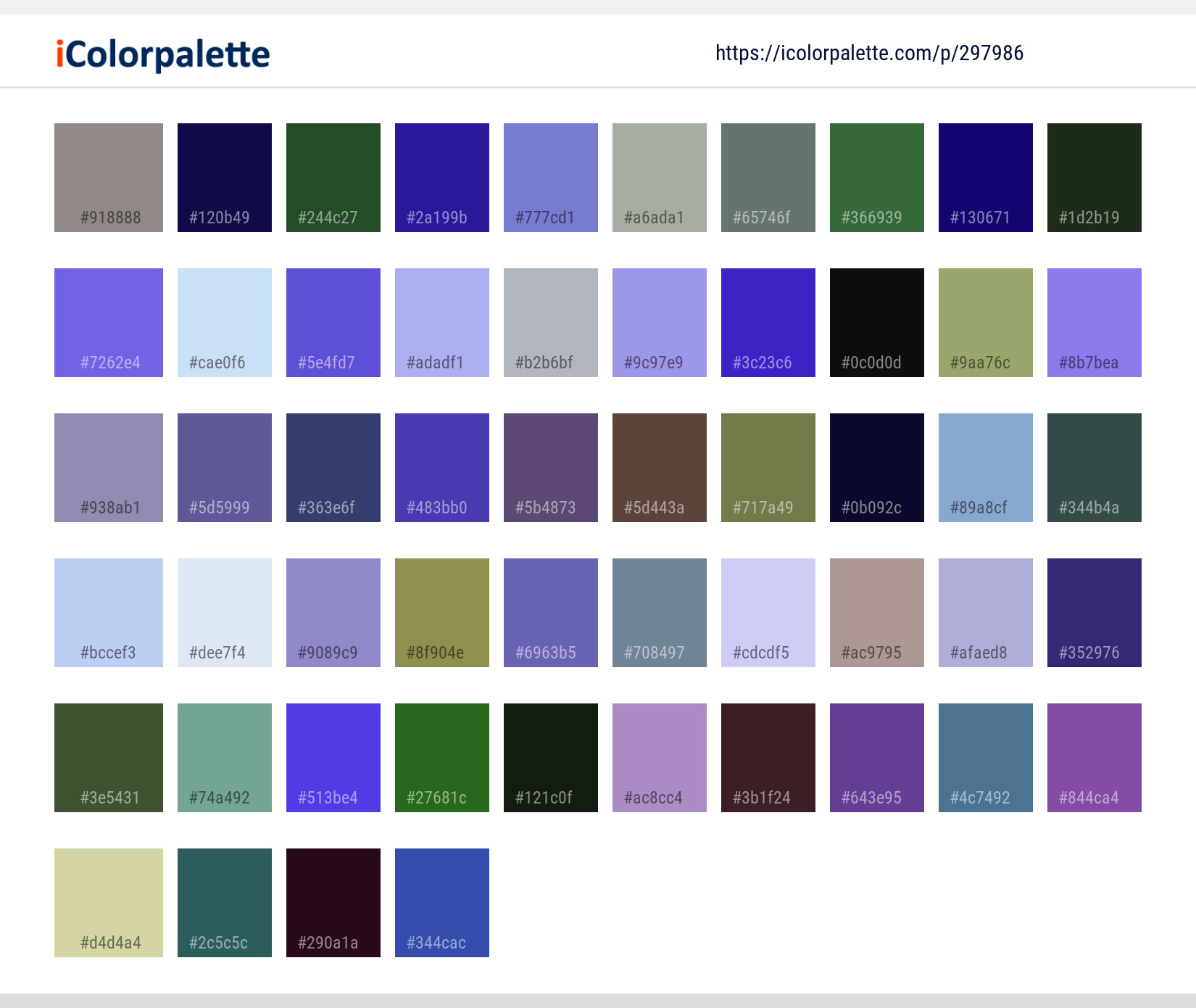Color Palette Ideas from Flower Blue Purple Image | iColorpalette