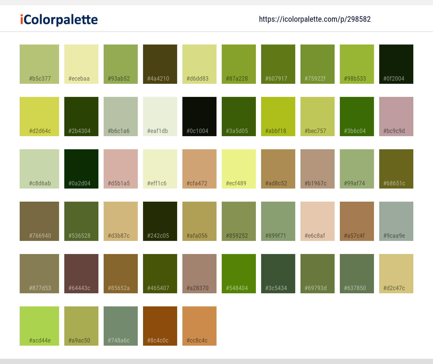 Color Palette Ideas from Vegetation Flora Plant Image | iColorpalette