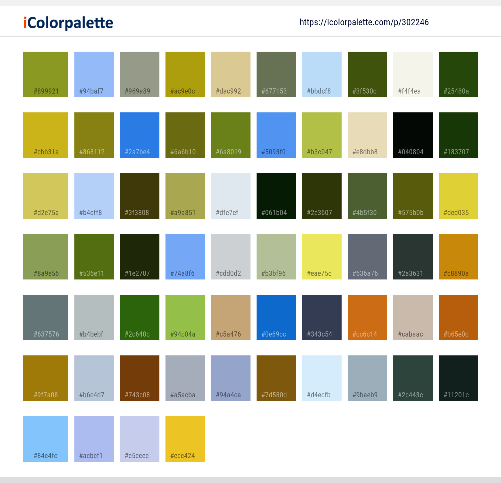 Color Palette Ideas from Grassland Sky Field Image | iColorpalette