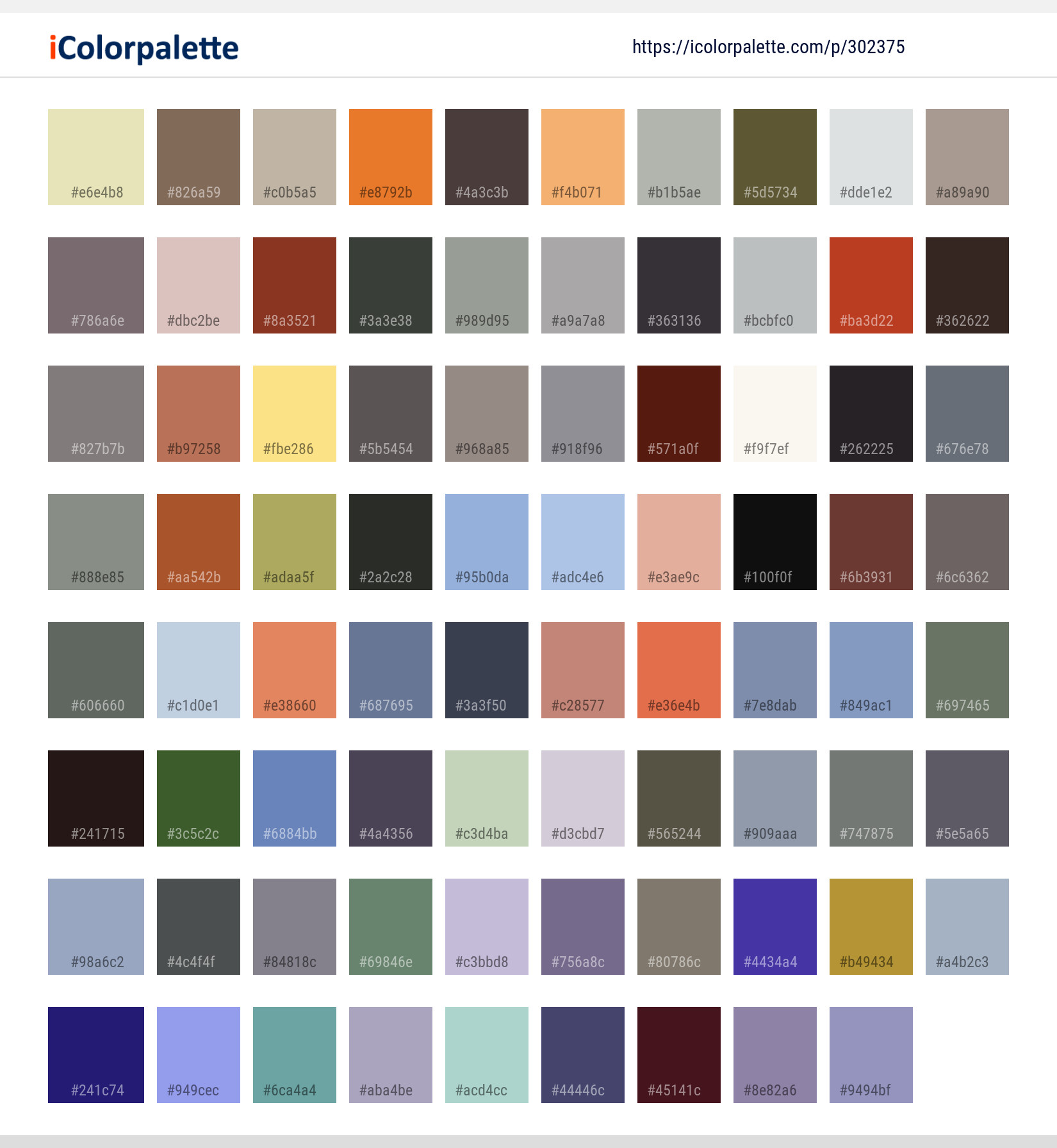 Color Palette Ideas from Animal Source Foods Image | iColorpalette