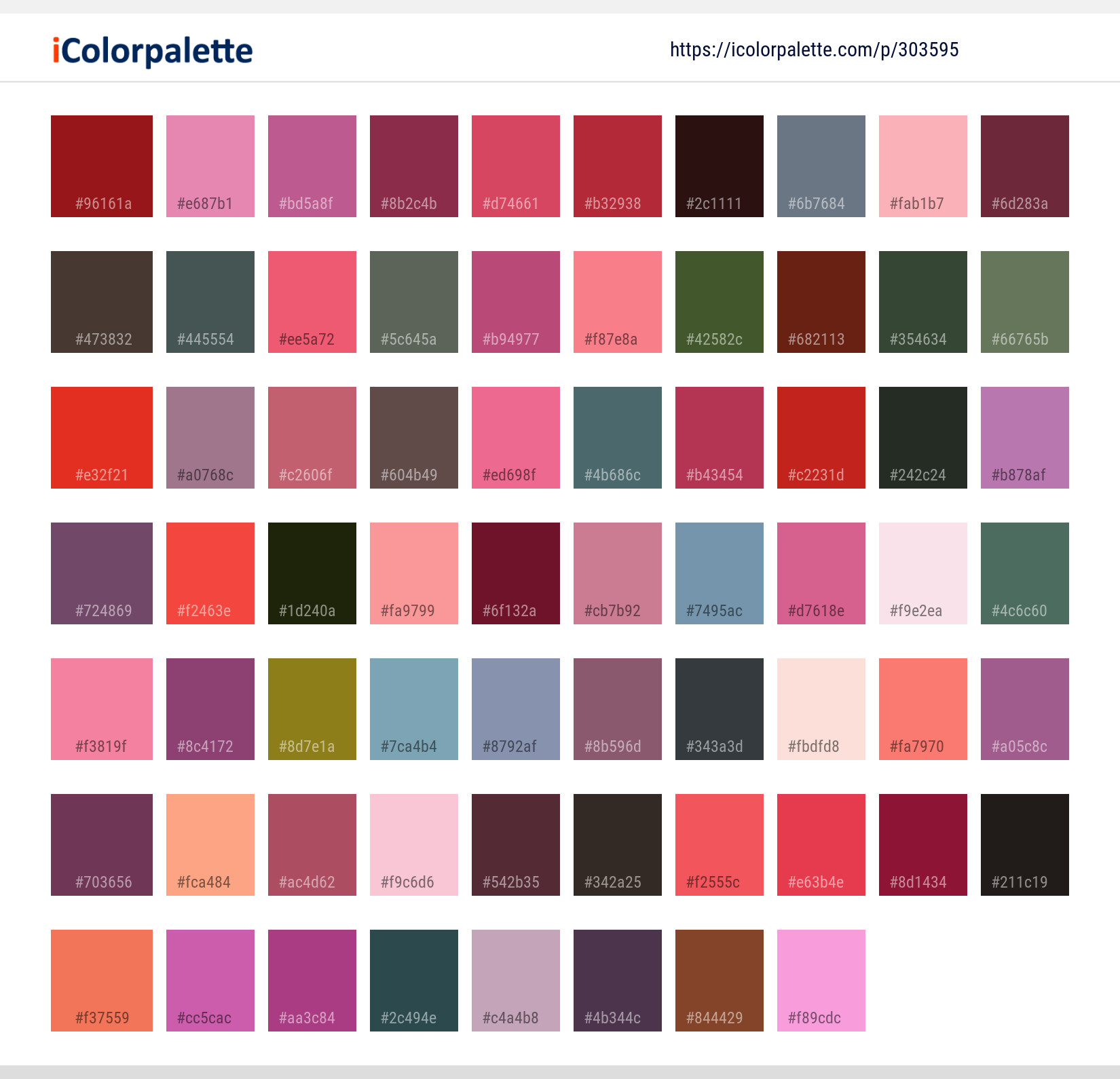 Color Palette Ideas from Rose Flower Family Image | iColorpalette