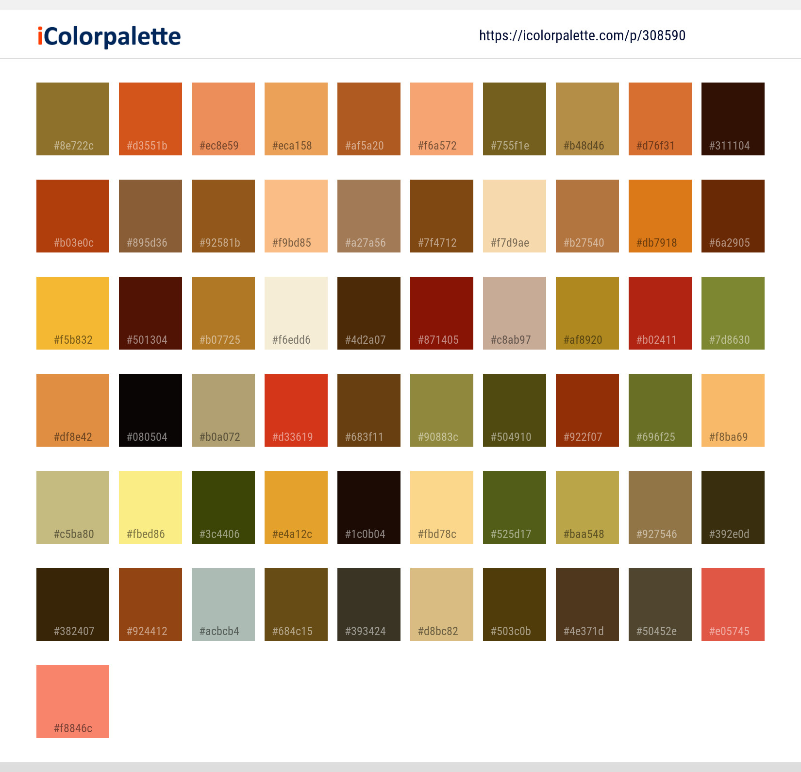 Color Palette Ideas from Lady Autumn Girl Image | iColorpalette