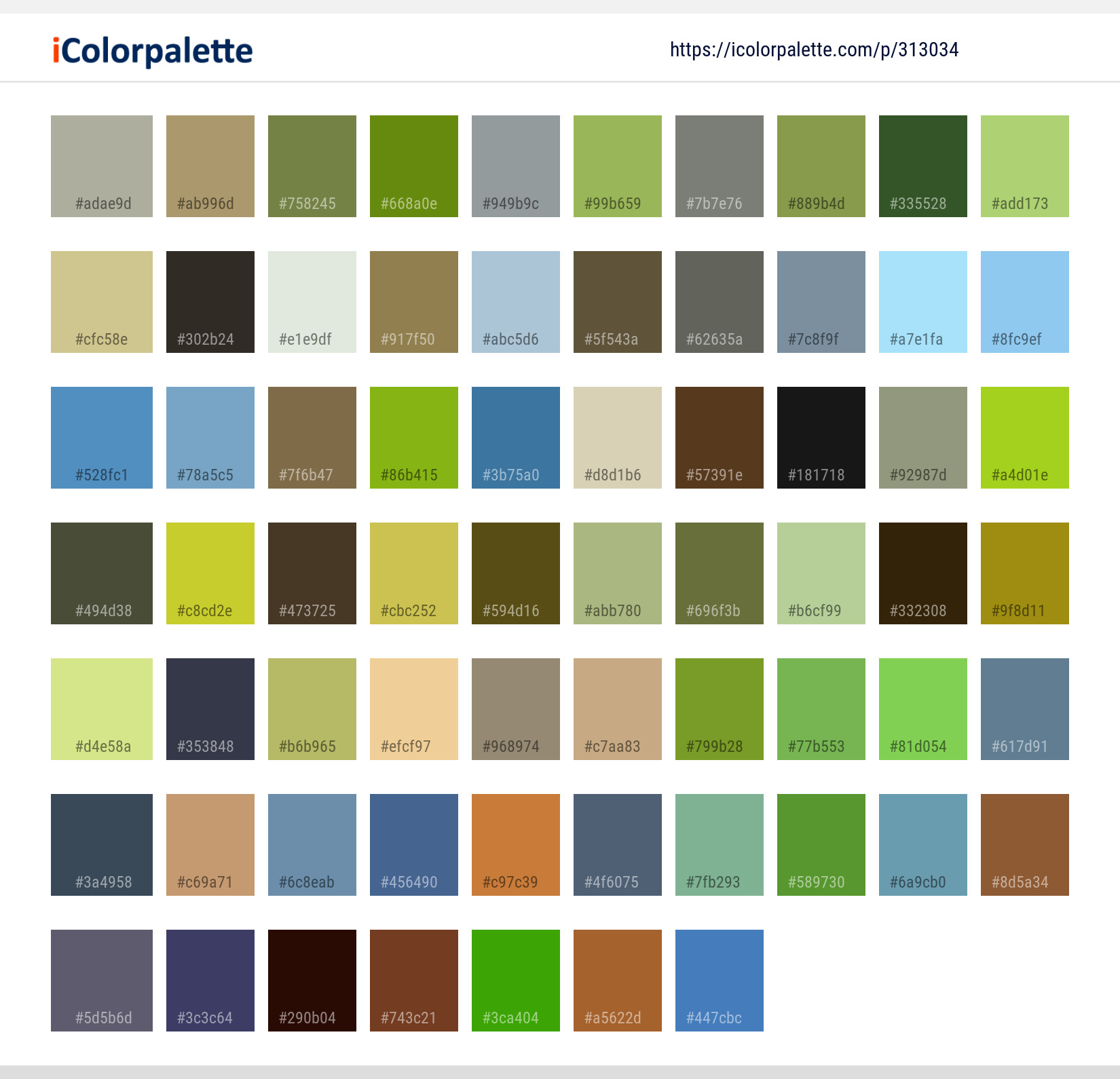 Color Palette Ideas from Field Grassland Hill Image | iColorpalette