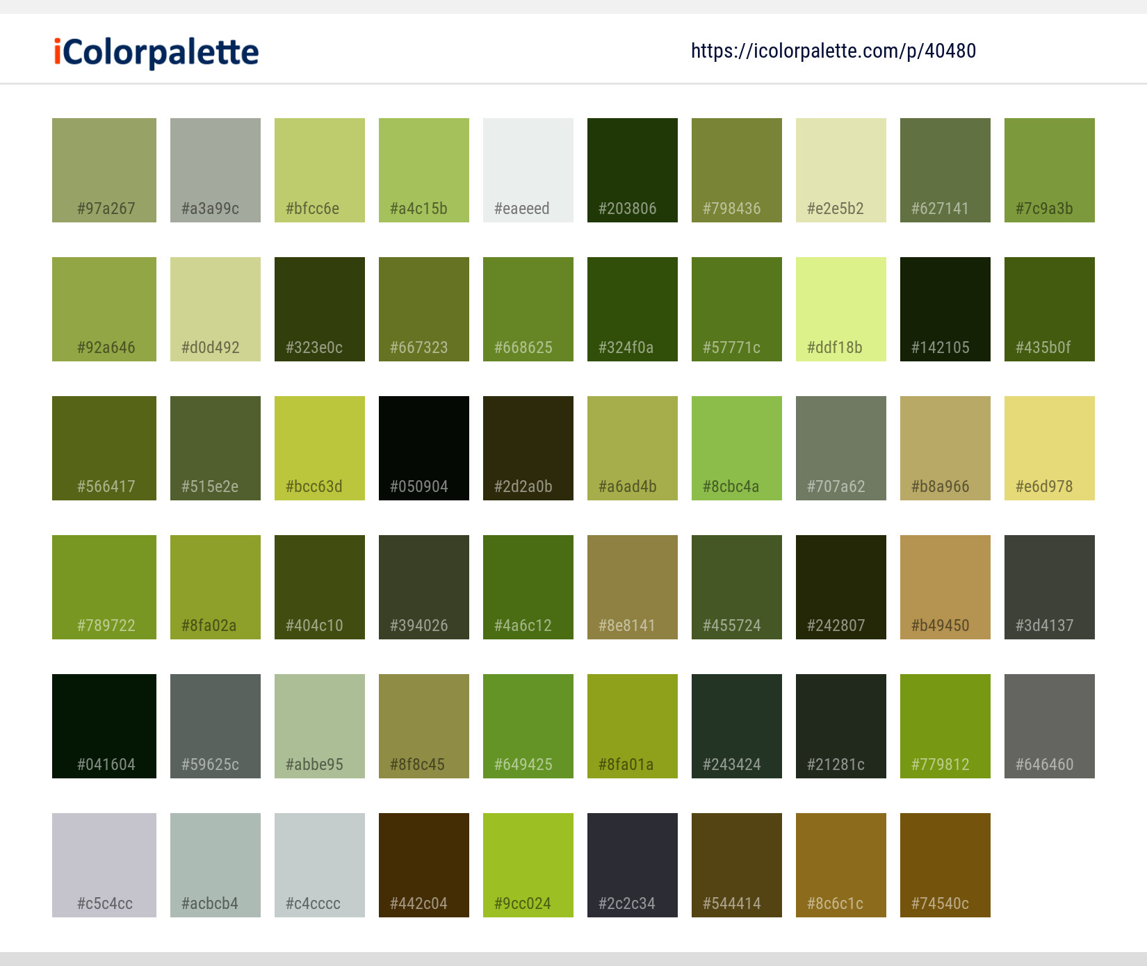 Color Palette Ideas from Vegetation Ecosystem Grassland Image ...