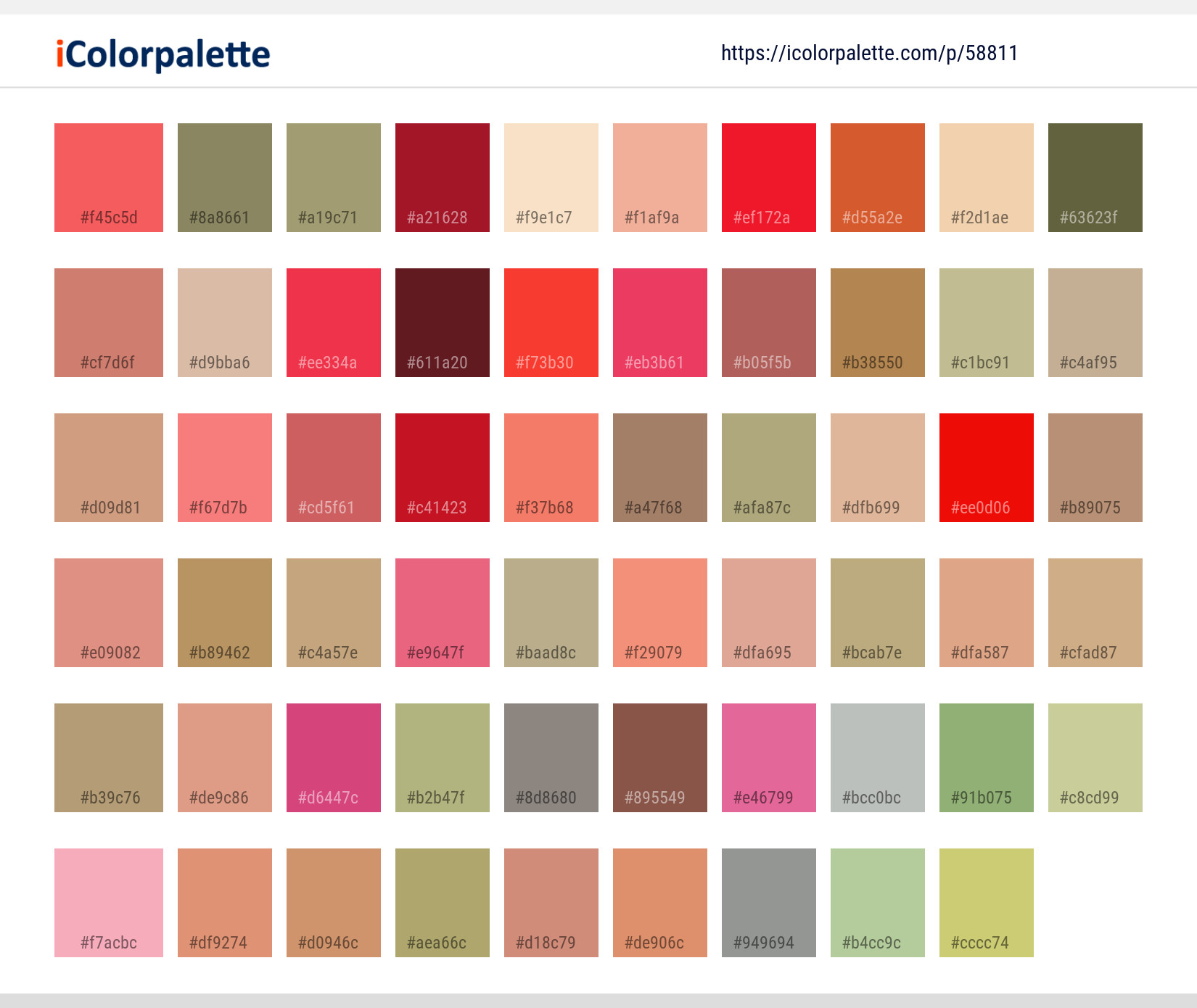 Color Palette Ideas from Flower Red Wildflower Image | iColorPalette
