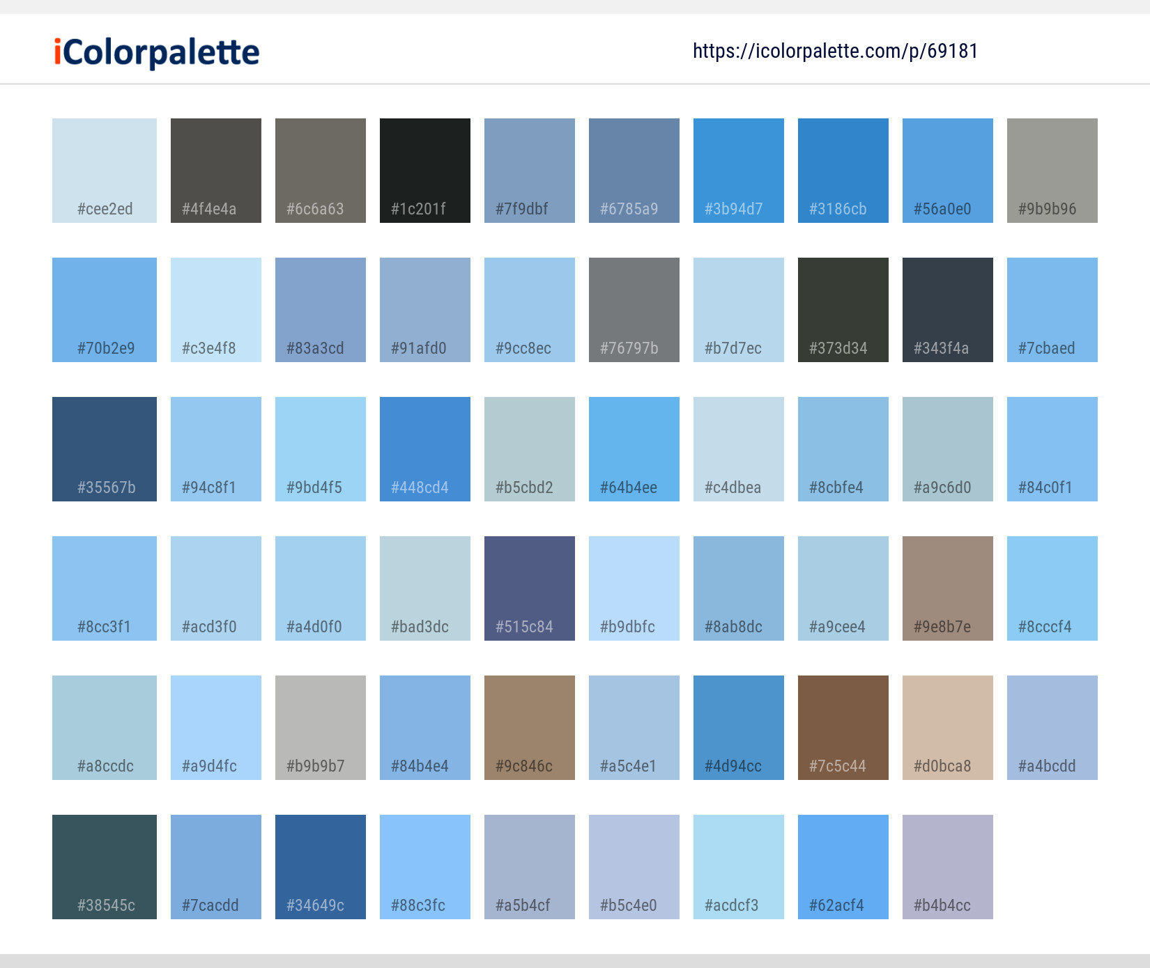 Color Palette Ideas from Sky Snow Cloud Image | iColorpalette