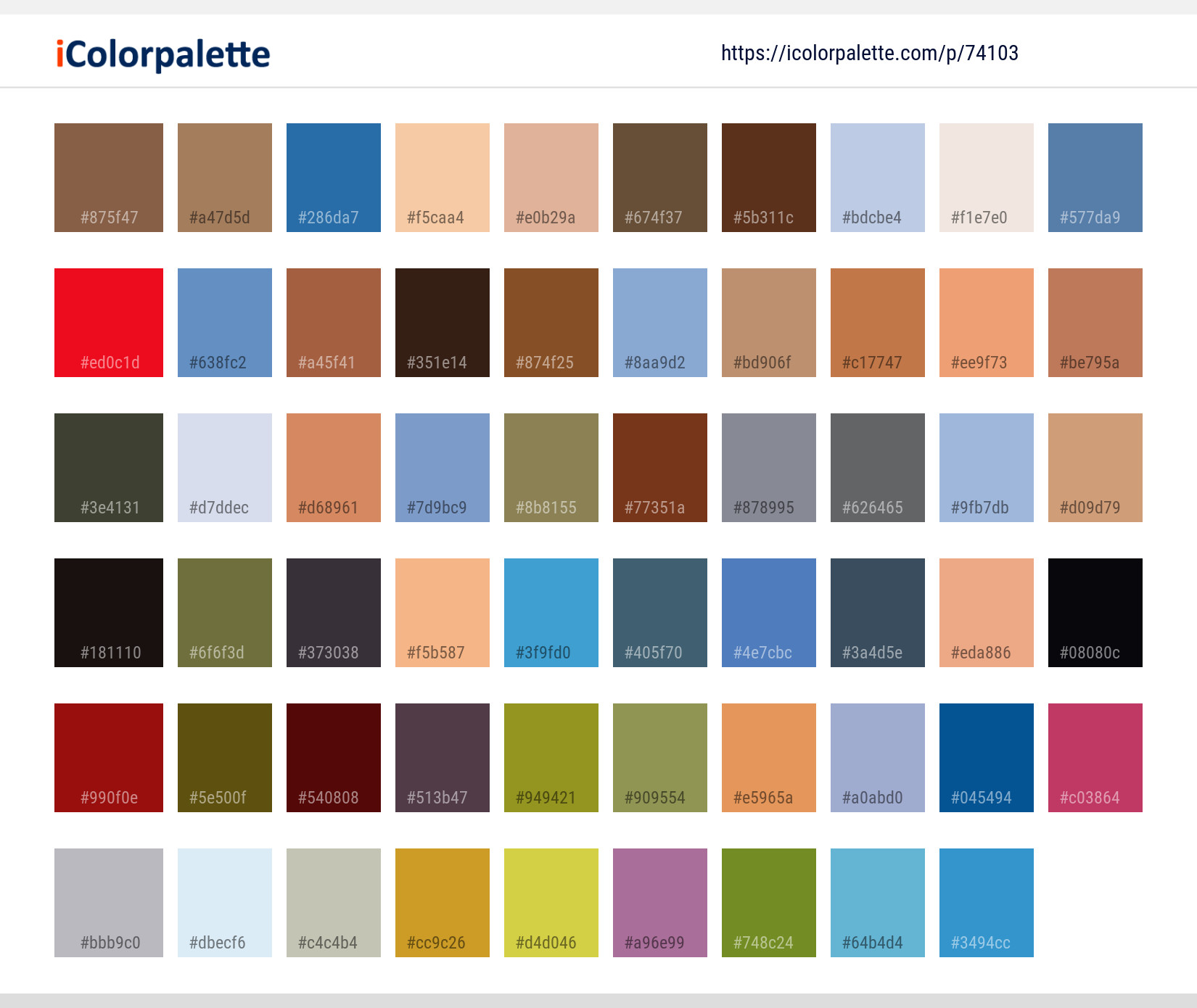 Color Palette Ideas from Rock Badlands Sky Image | iColorPalette