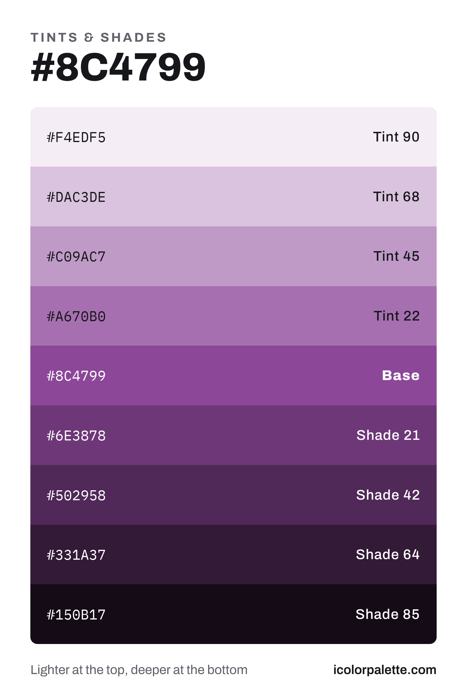 8C4799 Hex Code (Murasaki Purple Shade) — RGB, CMYK & HSL Color