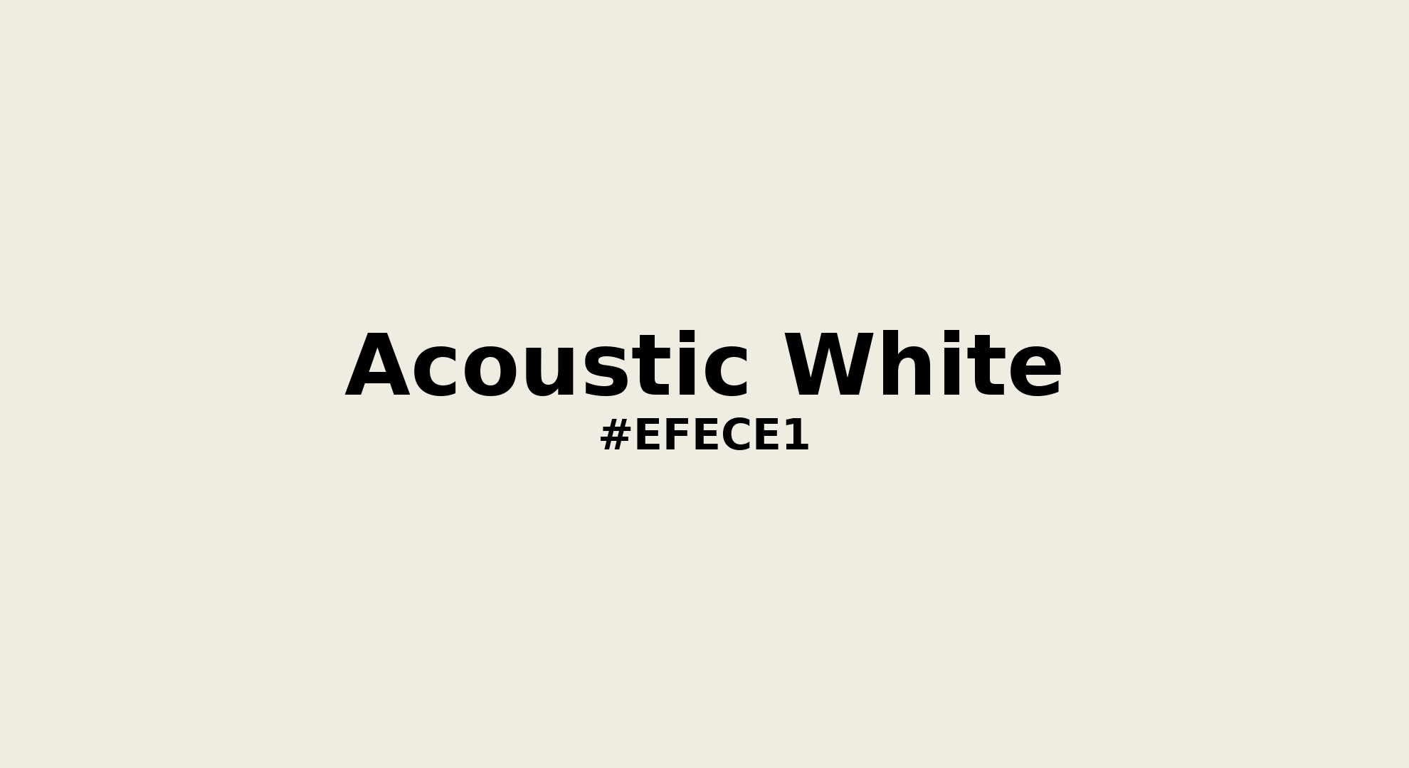 Discover the beautiful color name "Acoustic White" for Pantone 11-0103 Tpg Egret Color | Hex color Code #efece1. Perfect color naming reference for designers and developers. #colorname #colortheory #design #efece1