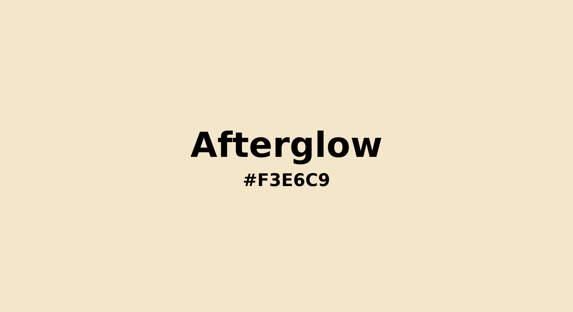 Discover the beautiful color name "Afterglow" for Pantone 11-0510 Tcx Afterglow Color | Hex color Code #f3e6c9. Perfect color naming reference for designers and developers. #colorname #colortheory #design #f3e6c9