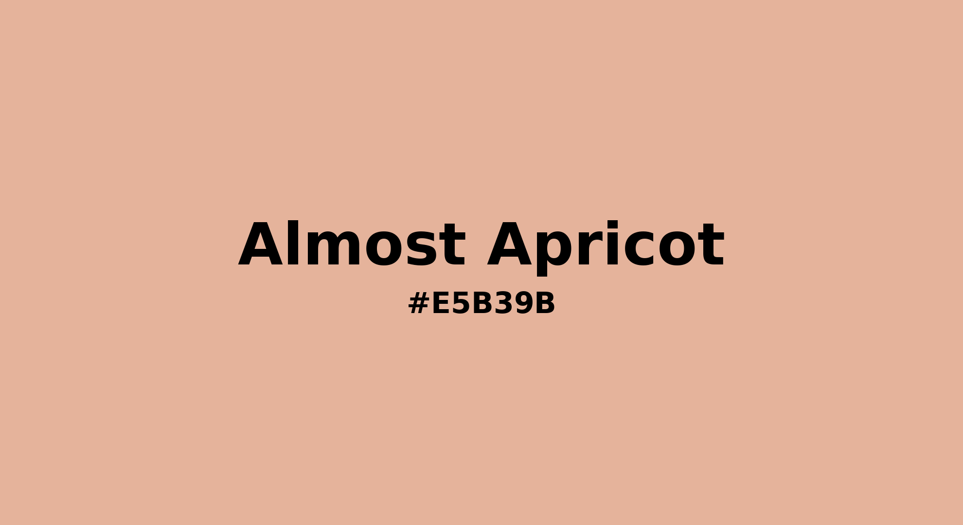 Discover the beautiful color name "Almost Apricot" for Pantone 15-1319 Tcx Almost Apricot Color | Hex color Code #e5b39b. Perfect color naming reference for designers and developers. #colorname #colortheory #design #e5b39b