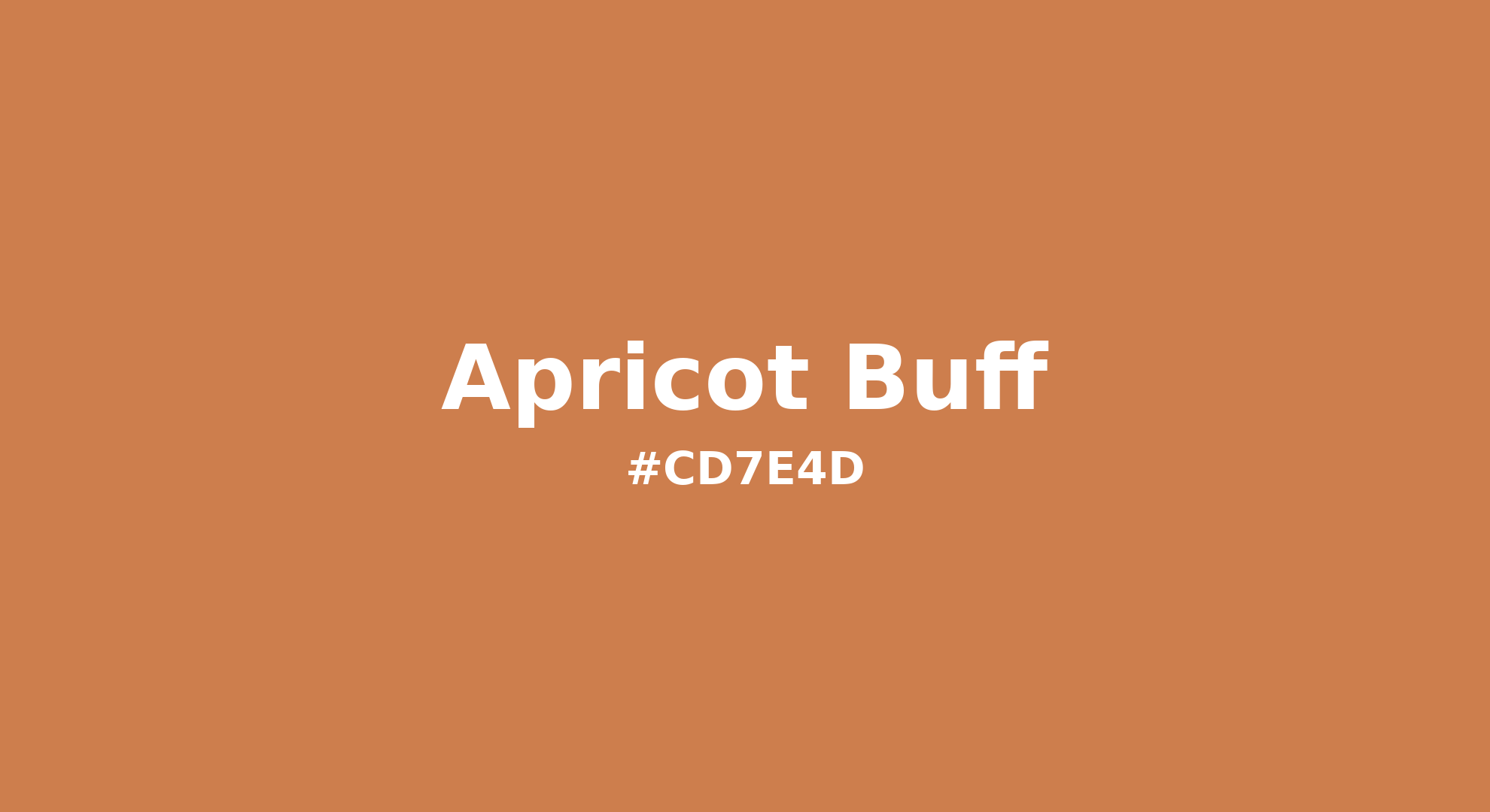 Discover the beautiful color name "Apricot Buff" for Pantone 16-1443 Tcx Apricot Buff Color | Hex color Code #cd7e4d. Perfect color naming reference for designers and developers. #colorname #colortheory #design #cd7e4d