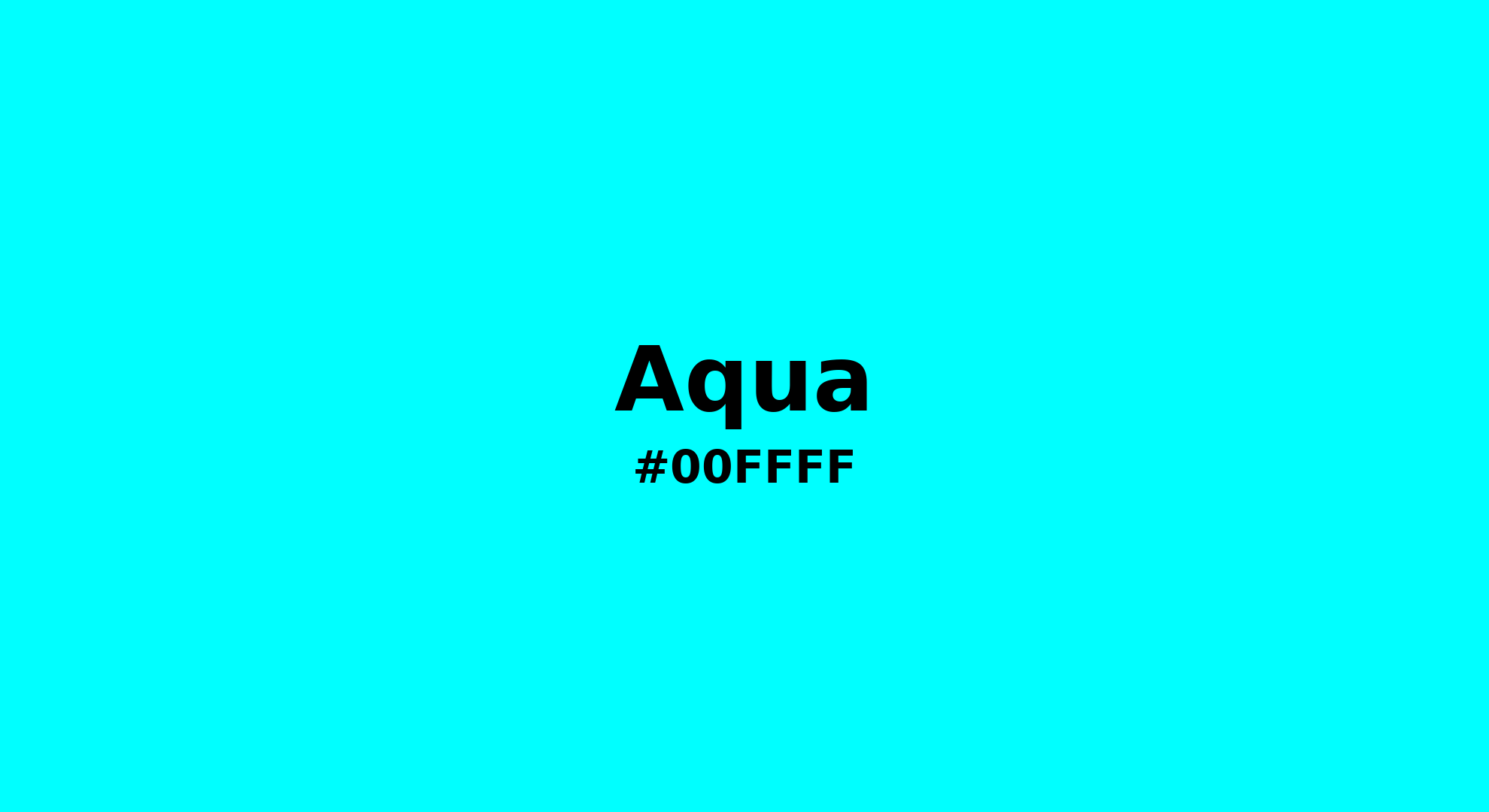 Aqua Color | 00ffff | Color conversion CMYK | Hsl | Rgb | Pantone ...