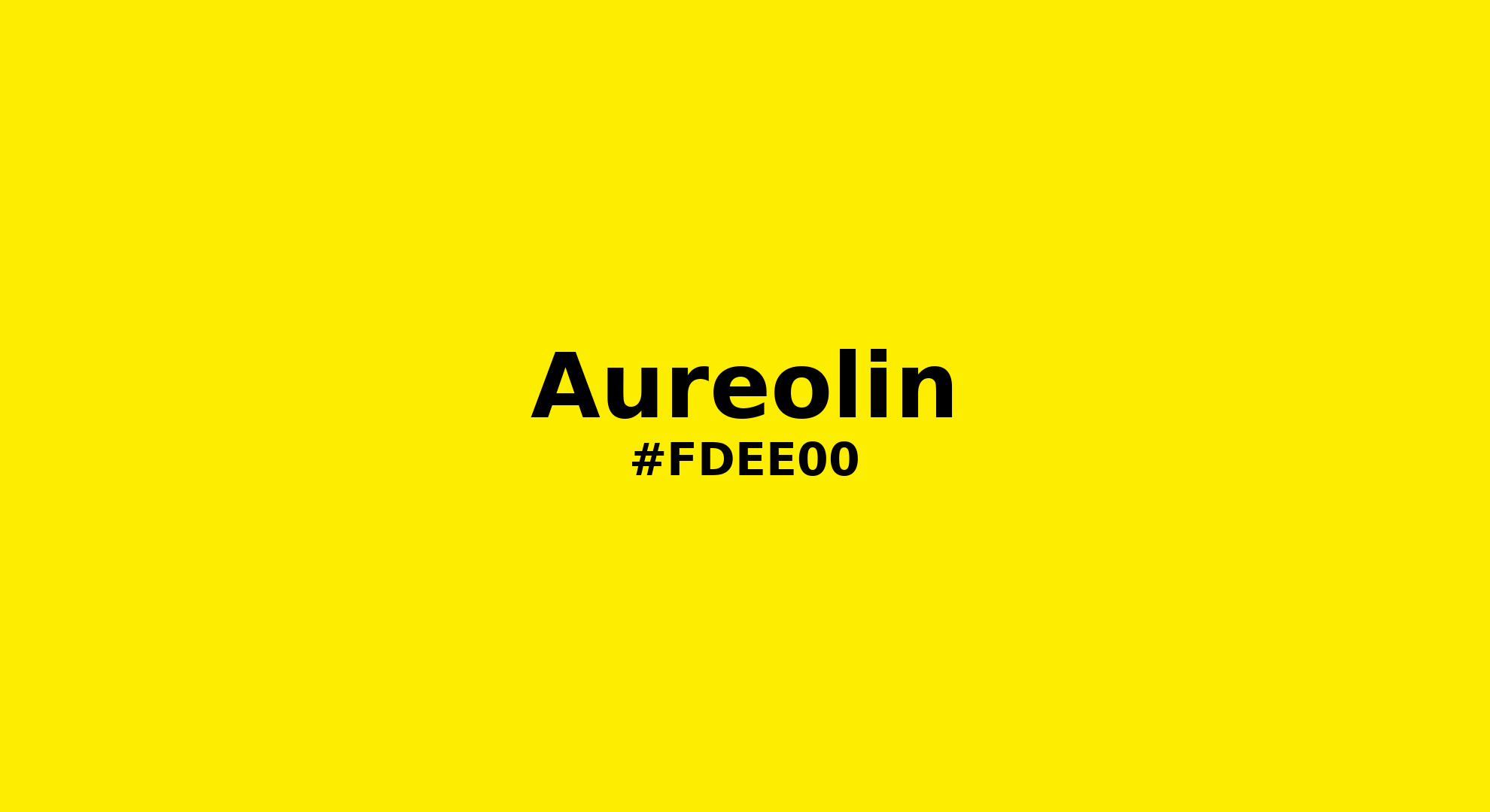 Discover the beautiful color name "Aureolin" for  Aureolin Color | Hex fdee00. Perfect color naming reference for designers and developers. #colorname #colortheory #design #fdee00