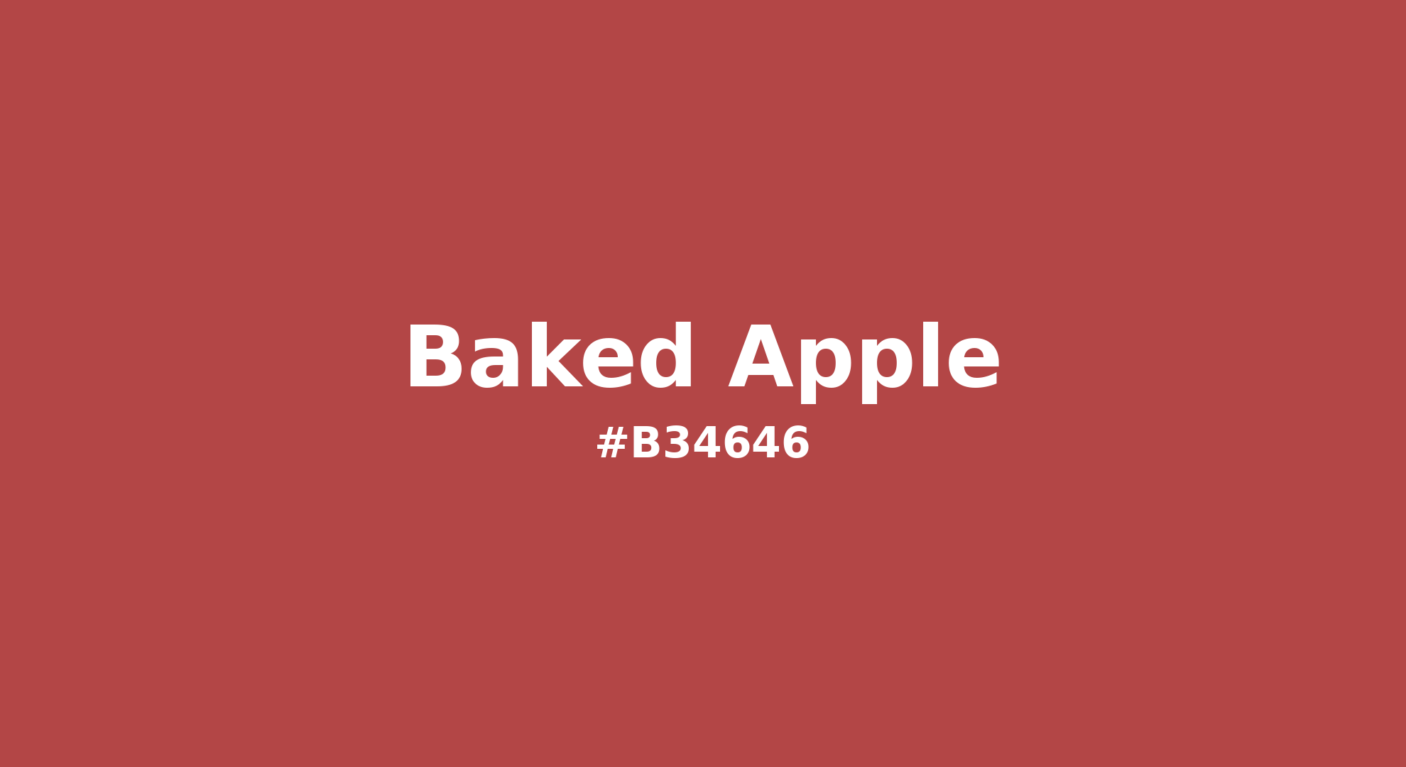 Discover the beautiful color name "Baked Apple" for Pantone 18-1648 Tcx Baked Apple Color | Hex color Code #b34646. Perfect color naming reference for designers and developers. #colorname #colortheory #design #b34646