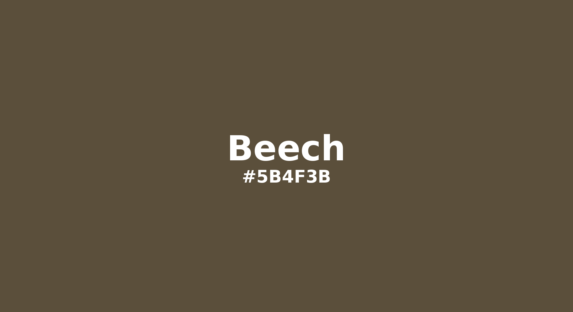 Discover the beautiful color name "Beech" for Pantone 19-0618 Tcx Beech Color | Hex color Code #5b4f3b. Perfect color naming reference for designers and developers. #colorname #colortheory #design #5b4f3b