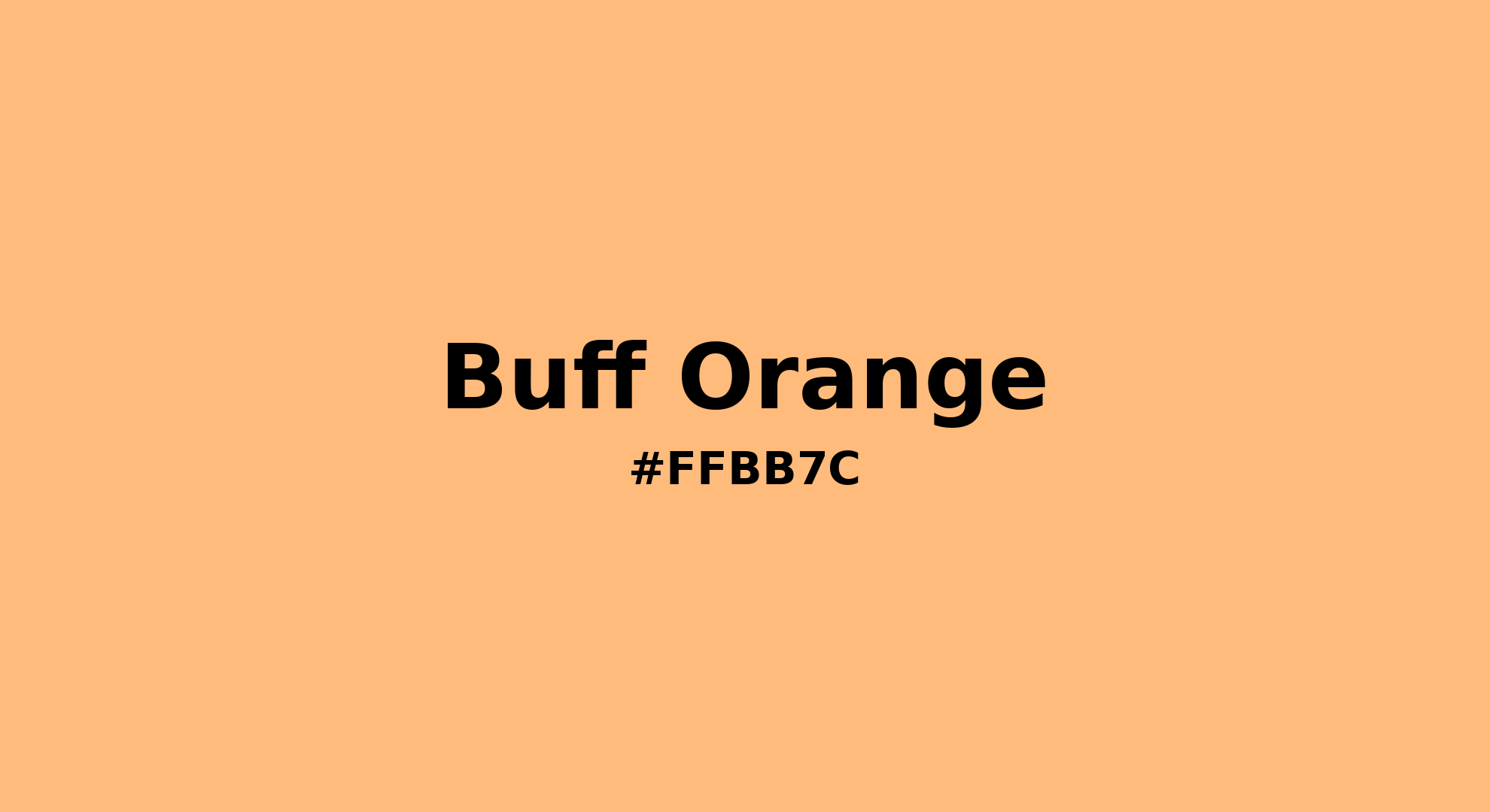Discover the beautiful color name "Buff Orange" for Pantone 14-1128 Tcx Buff Orange Color | Hex color Code #ffbb7c. Perfect color naming reference for designers and developers. #colorname #colortheory #design #ffbb7c