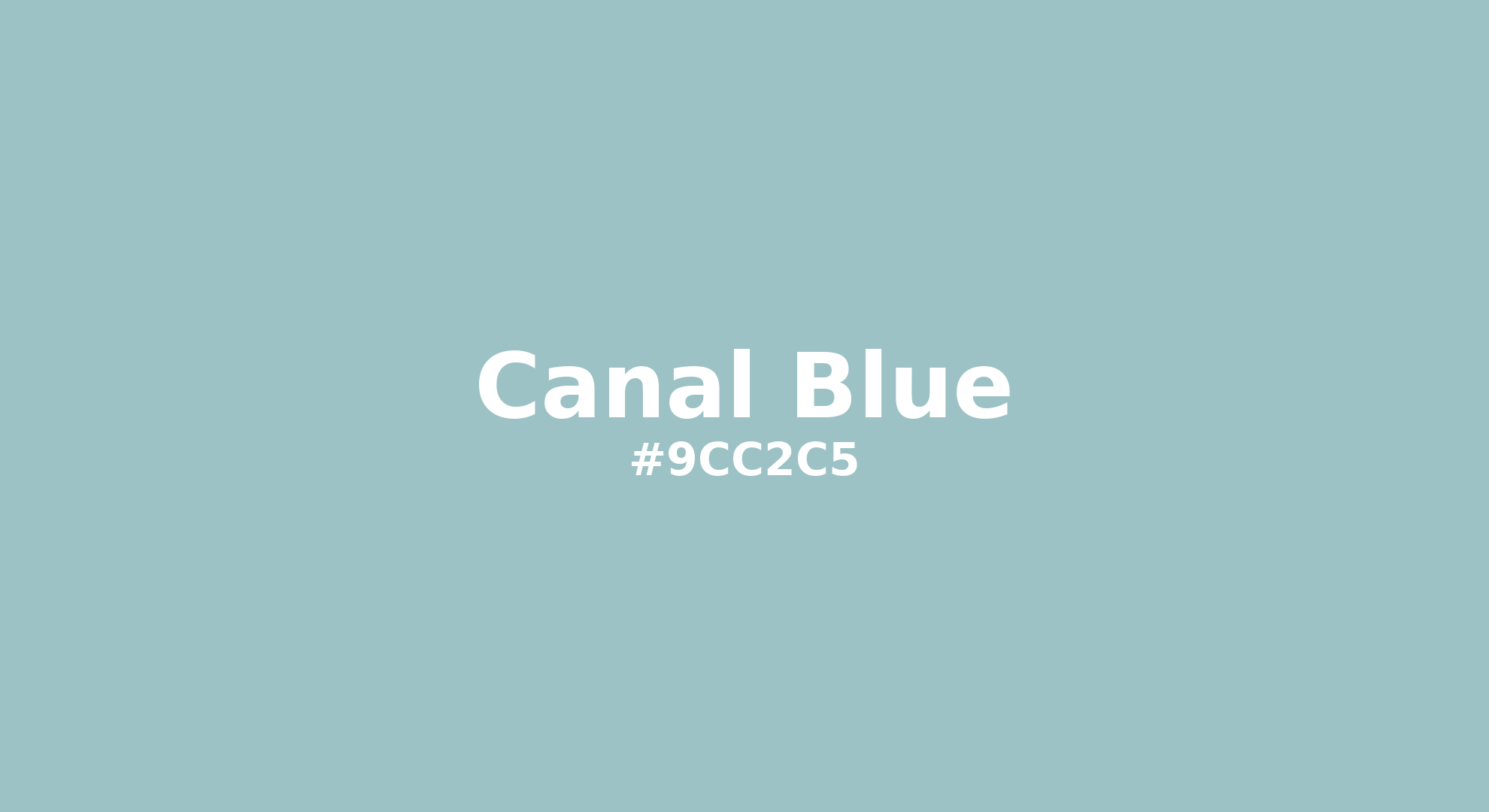 Discover the beautiful color name "Canal Blue" for Pantone 14-4810 Tcx Canal Blue Color | Hex color Code #9cc2c5. Perfect color naming reference for designers and developers. #colorname #colortheory #design #9cc2c5