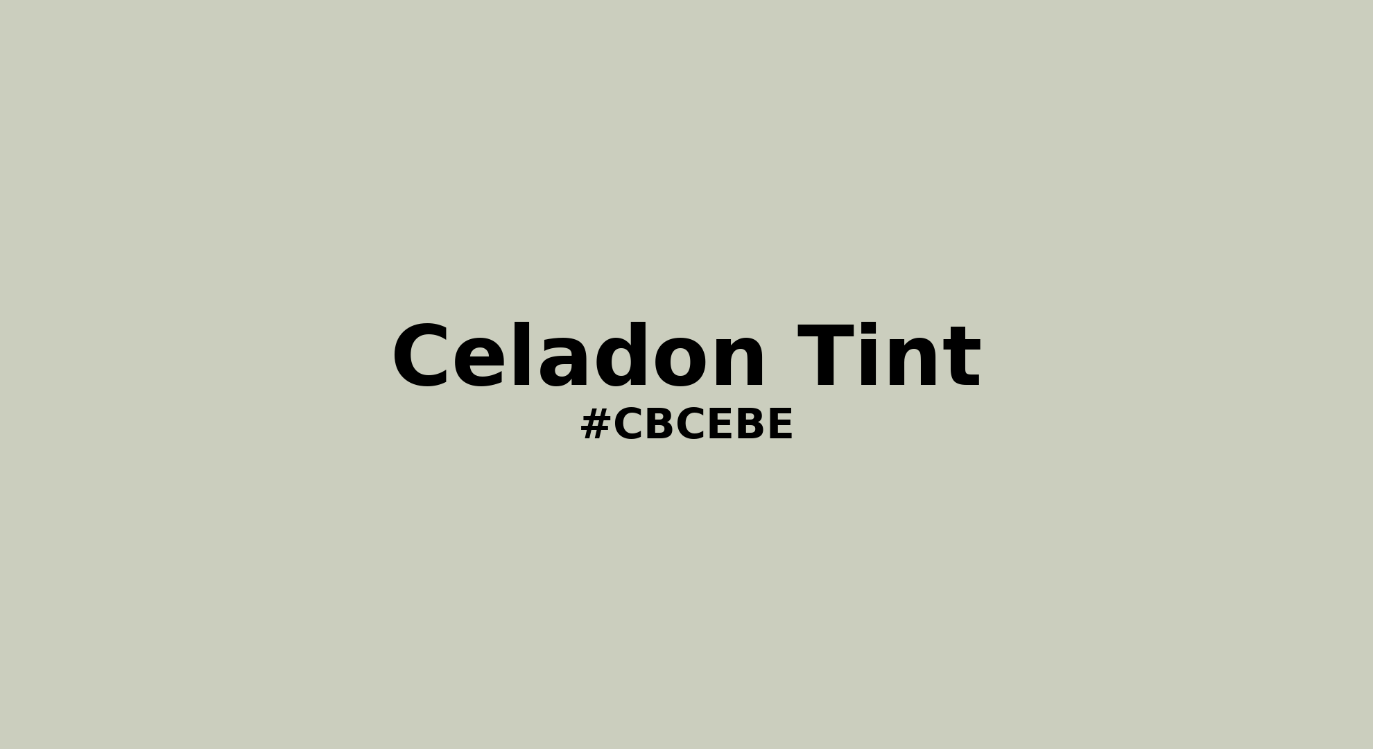 Discover the beautiful color name "Celadon Tint" for Pantone 13-6105 Tcx Celadon Tint Color | Hex color Code #cbcebe. Perfect color naming reference for designers and developers. #colorname #colortheory #design #cbcebe