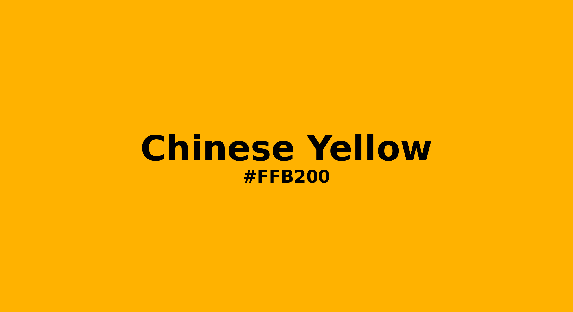 Discover the beautiful color name "Chinese Yellow" for  Chinese Yellow Color | Hex ffb200. Perfect color naming reference for designers and developers. #colorname #colortheory #design #ffb200