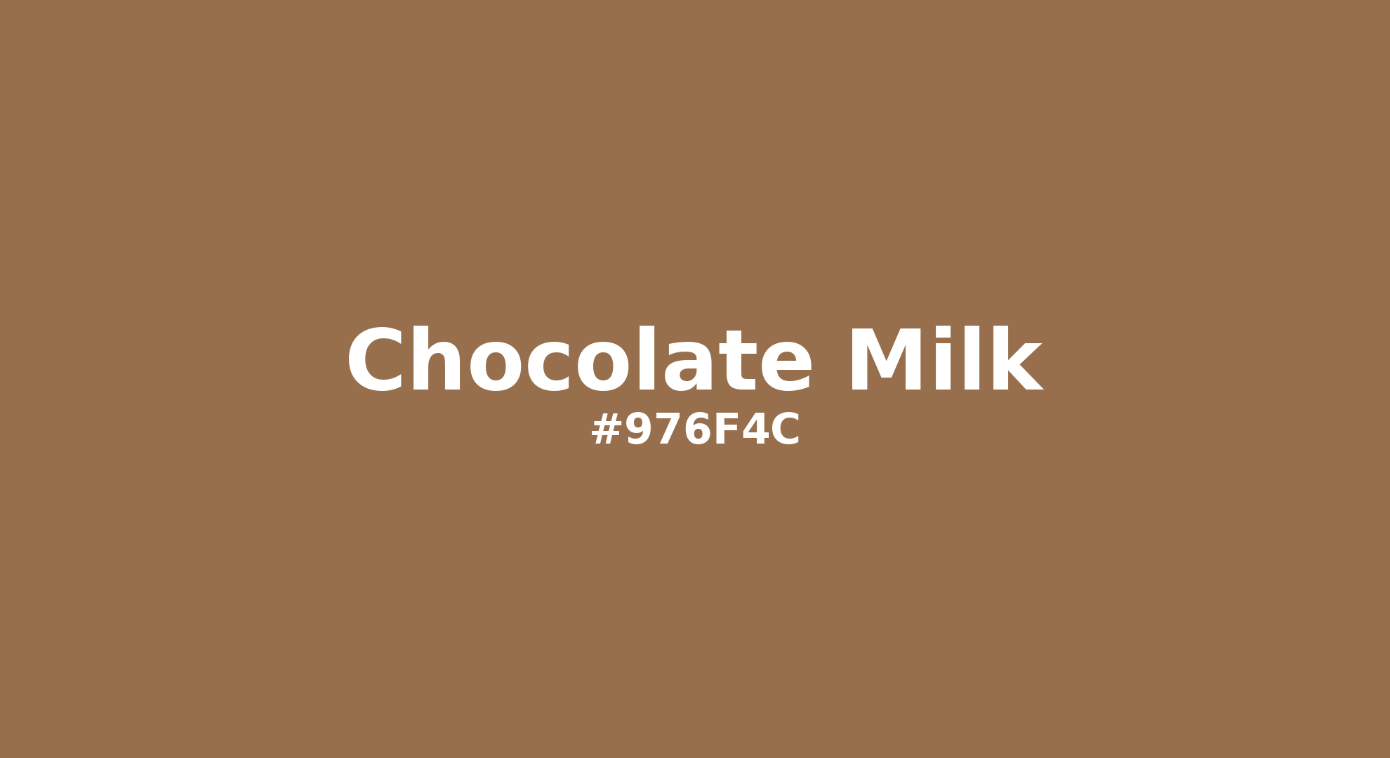 Discover the beautiful color name "Chocolate Milk" for Pantone 17-1044 Tcx Chipmunk Color | Hex color Code #976f4c. Perfect color naming reference for designers and developers. #colorname #colortheory #design #976f4c