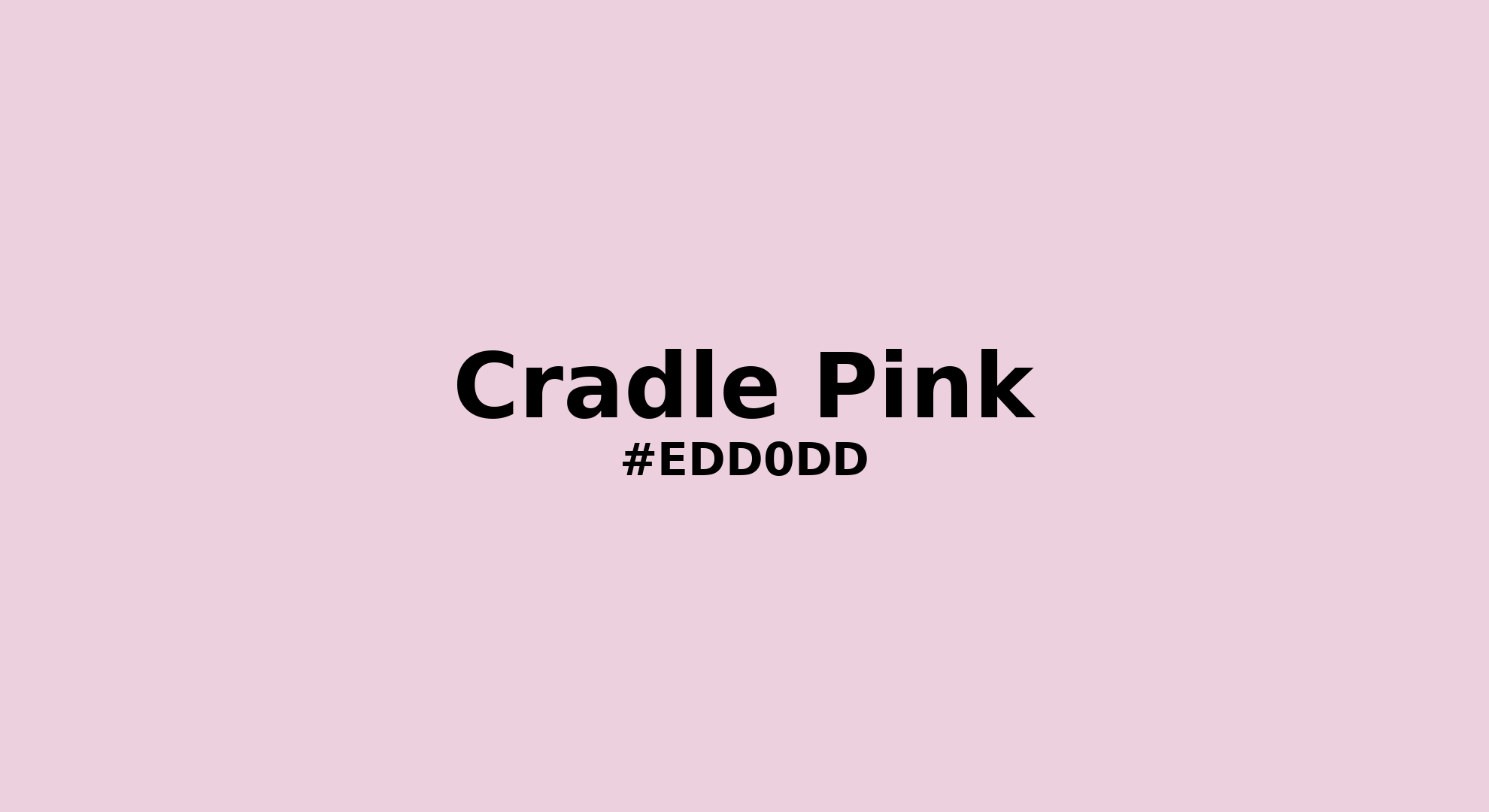 Discover the beautiful color name "Cradle Pink" for Pantone 12-2905 Tcx Cradle Pink Color | Hex color Code #edd0dd. Perfect color naming reference for designers and developers. #colorname #colortheory #design #edd0dd