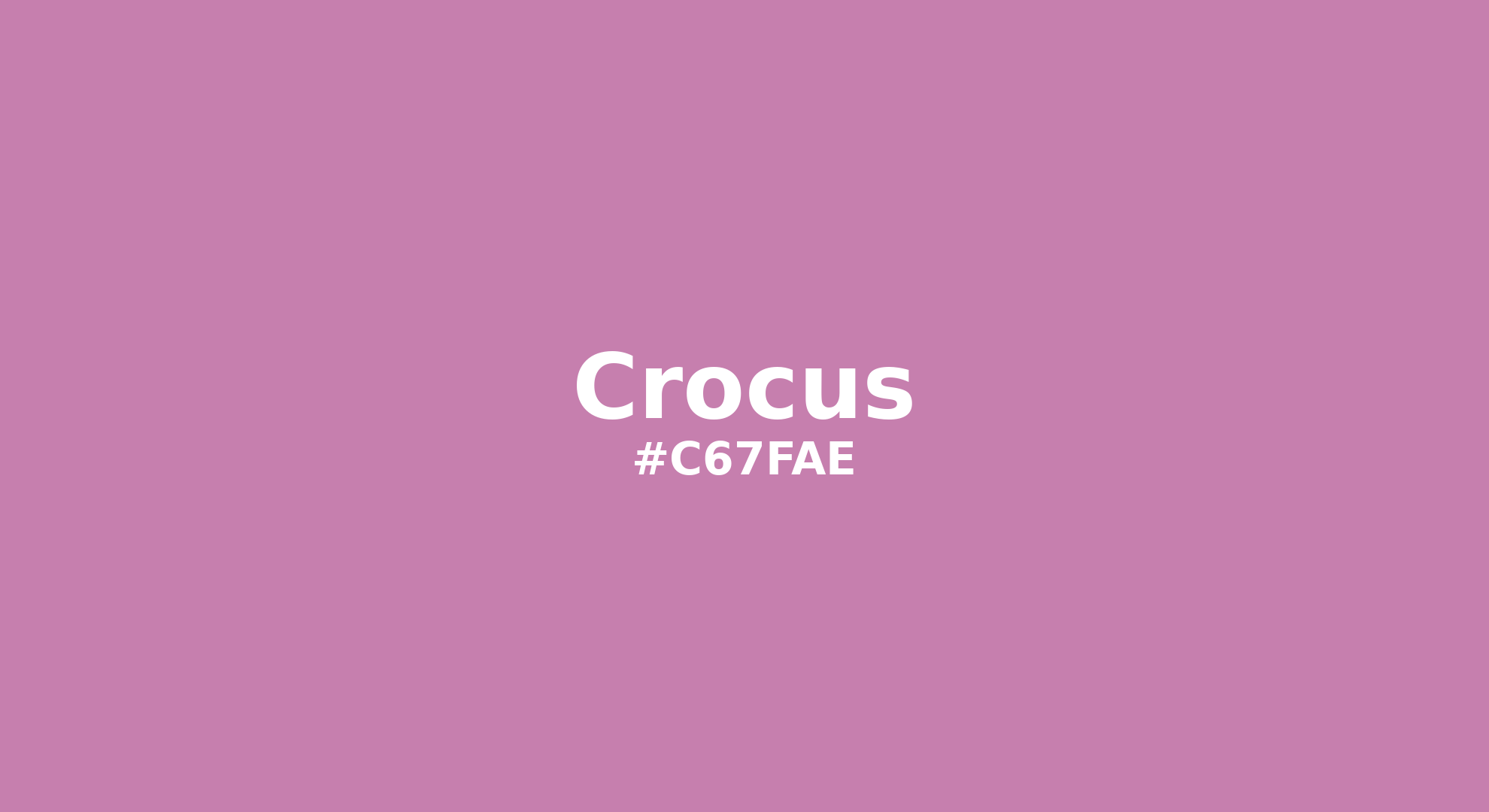 Discover the beautiful color name "Crocus" for Pantone 16-3115 Tcx Crocus Color | Hex color Code #c67fae. Perfect color naming reference for designers and developers. #colorname #colortheory #design #c67fae