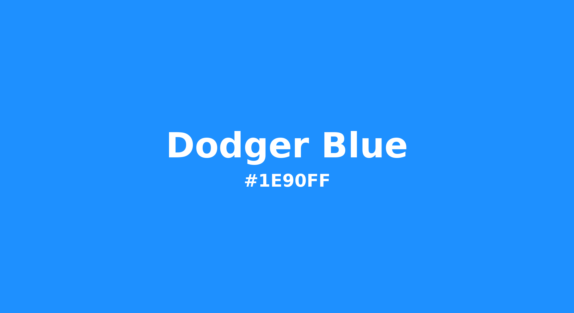 Discover the beautiful color name "Dodger Blue" for  Dodger Blue Color | Hex 1e90ff. Perfect color naming reference for designers and developers. #colorname #colortheory #design #1e90ff