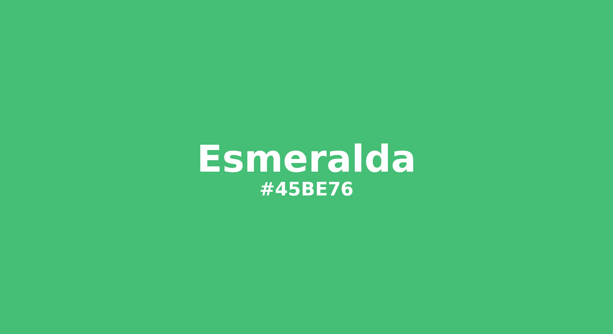 Discover the beautiful color name "Esmeralda" for Pantone 15-6340 Tcx Irish Green Color | Hex color Code #45be76. Perfect color naming reference for designers and developers. #colorname #colortheory #design #45be76