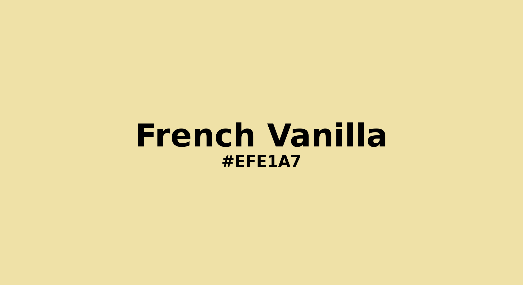 Discover the beautiful color name "French Vanilla" for Pantone 12-0722 Tcx French Vanilla Color | Hex color Code #efe1a7. Perfect color naming reference for designers and developers. #colorname #colortheory #design #efe1a7