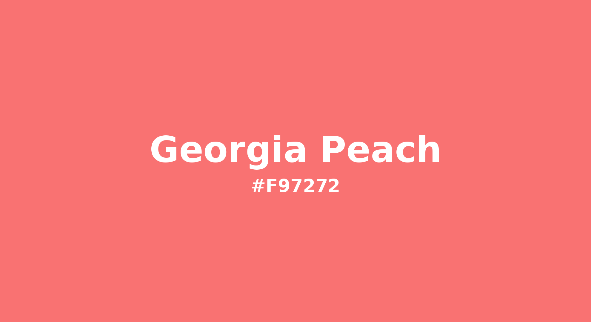Discover the beautiful color name "Georgia Peach" for Pantone 16-1641 Tcx Georgia Peach Color | Hex color Code #f97272. Perfect color naming reference for designers and developers. #colorname #colortheory #design #f97272
