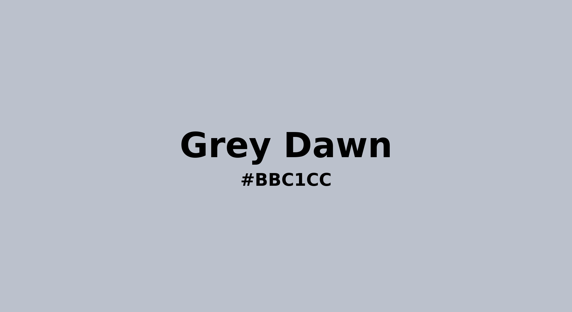 Discover the beautiful color name "Grey Dawn" for Pantone 14-4106 Tcx Gray Dawn Color | Hex color Code #bbc1cc. Perfect color naming reference for designers and developers. #colorname #colortheory #design #bbc1cc