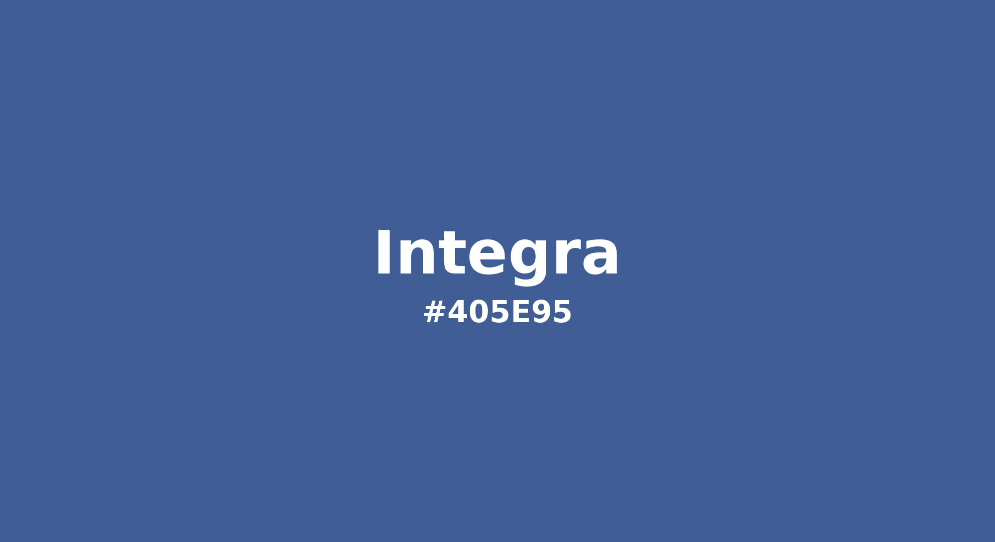 Discover the beautiful color name "Integra" for  Integra Color | Hex 405e95. Perfect color naming reference for designers and developers. #colorname #colortheory #design #405e95