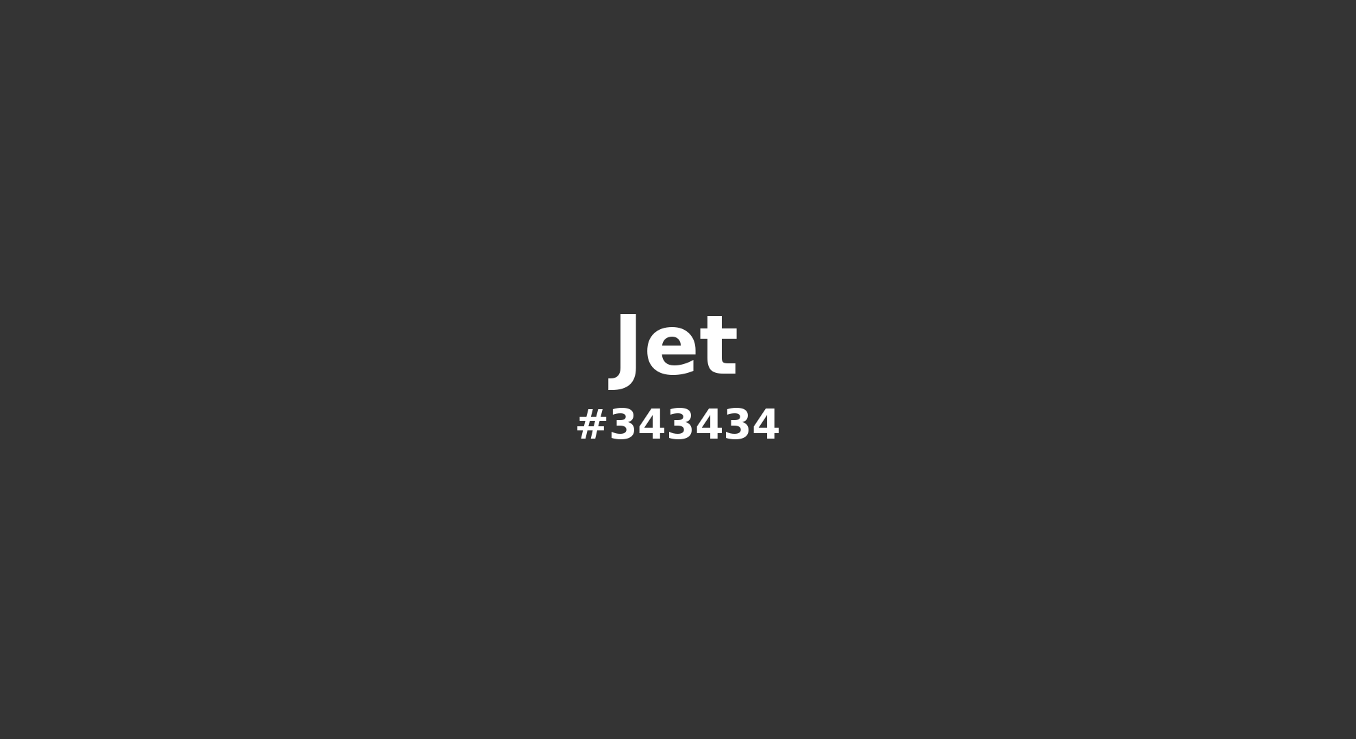 Jet Color | 343434 | Color conversion CMYK | Hsl | Rgb | Pantone