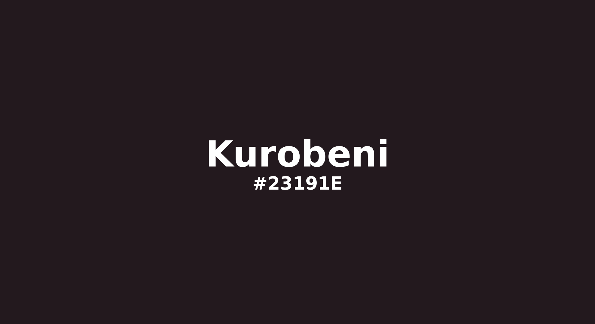Kurobeni Color (#23191E) — Hex, RGB & Palettes | iColorPalette